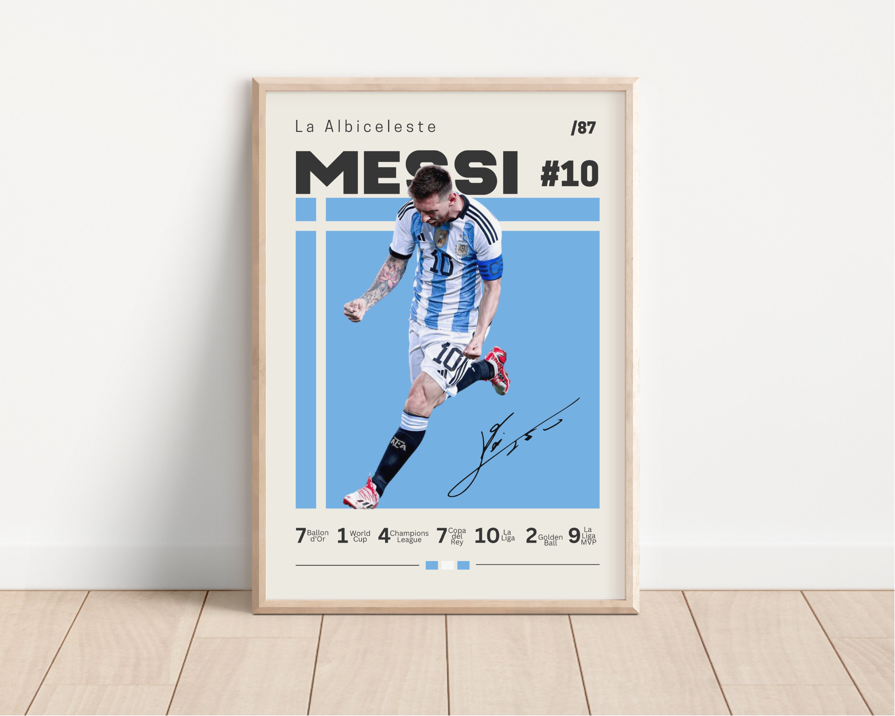 Lionel Messi Poster, Argentina Football Print, Football Poster, Soccer Poster, Sports Poster