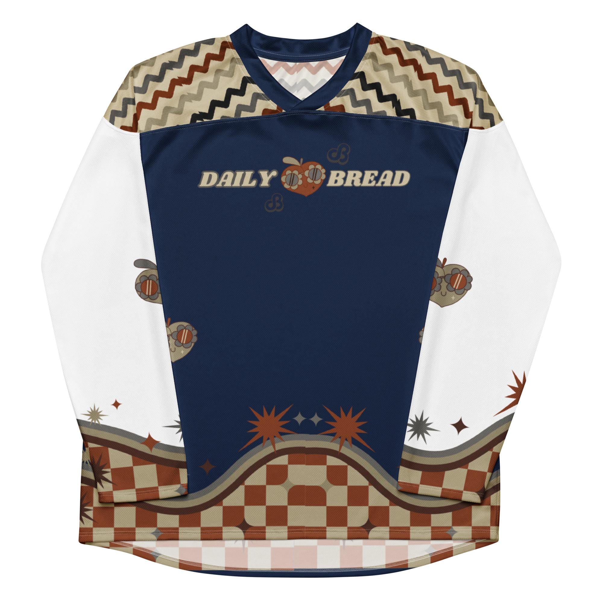 Daily Bread Classic Navy Custom EDM Hockey Jersey
