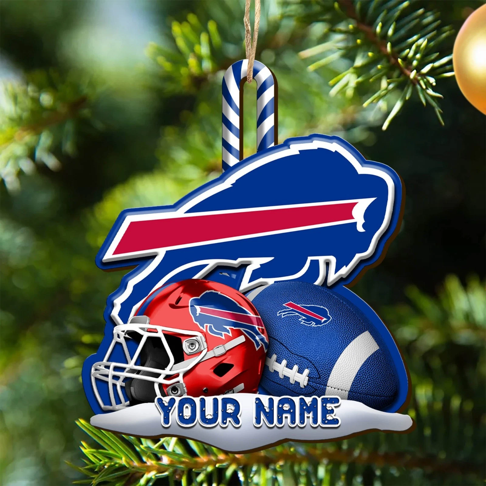 Personalized Buffalo Team Bills Sport Christmas Ornament, For Football Fan