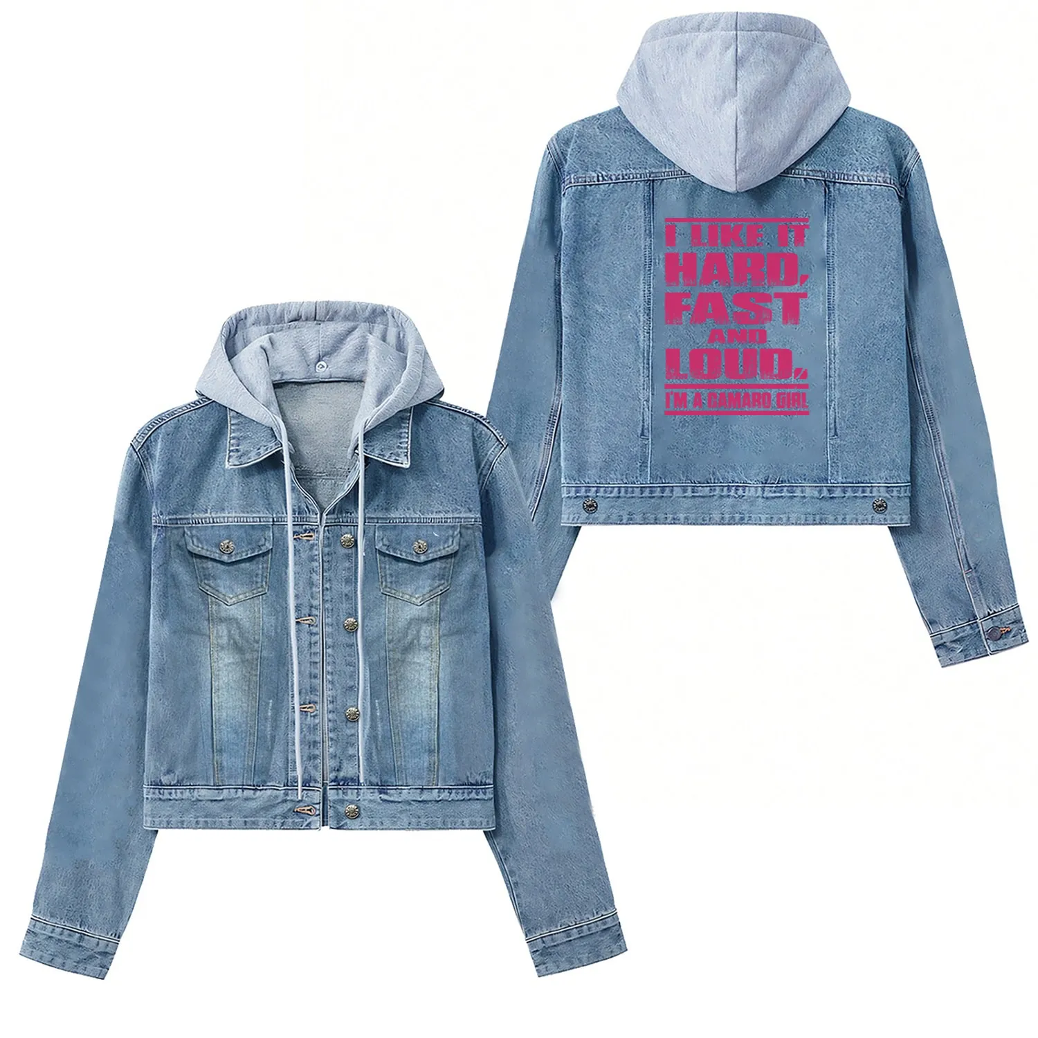 Camaro - Camaro - i lkie it hard, fasr and loud. Women's Denim Jackets
