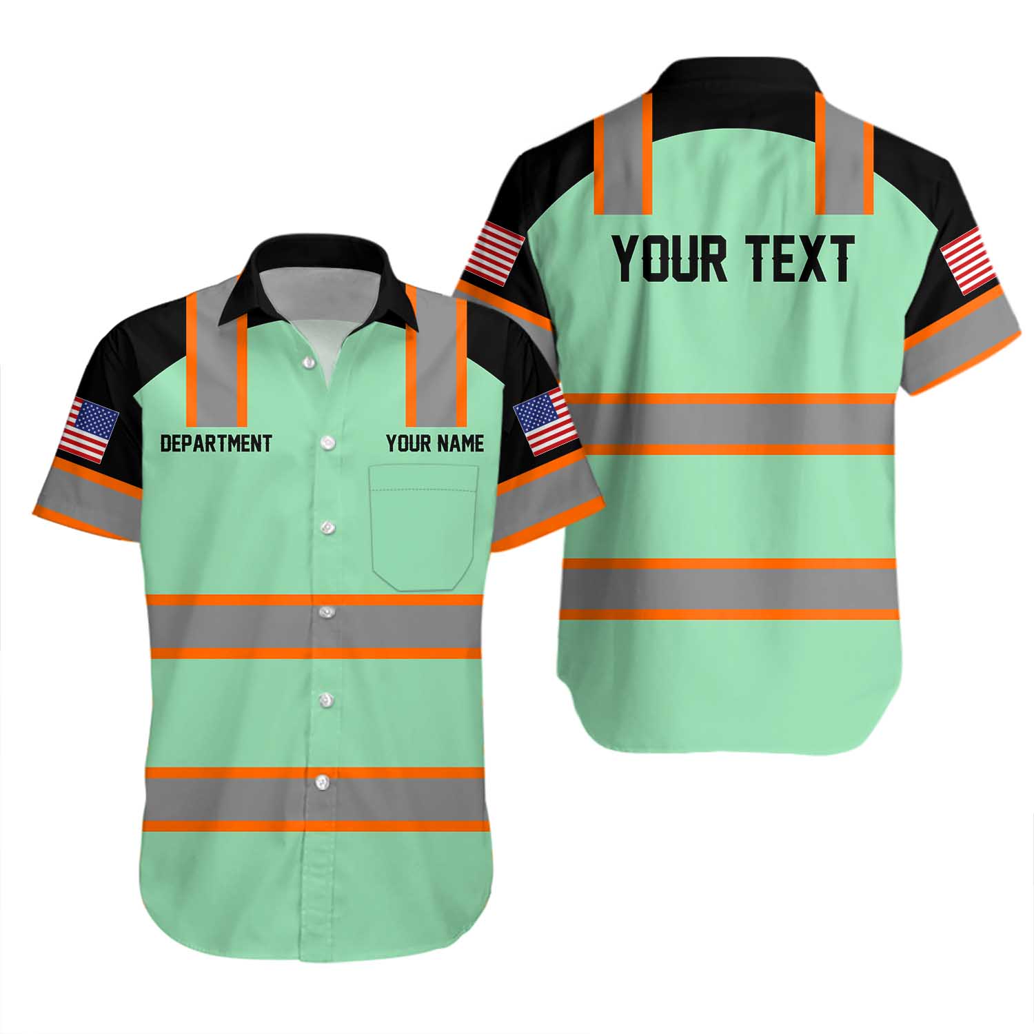 NO Reflective Custom Work Shirt: Personalized Construction Uniform