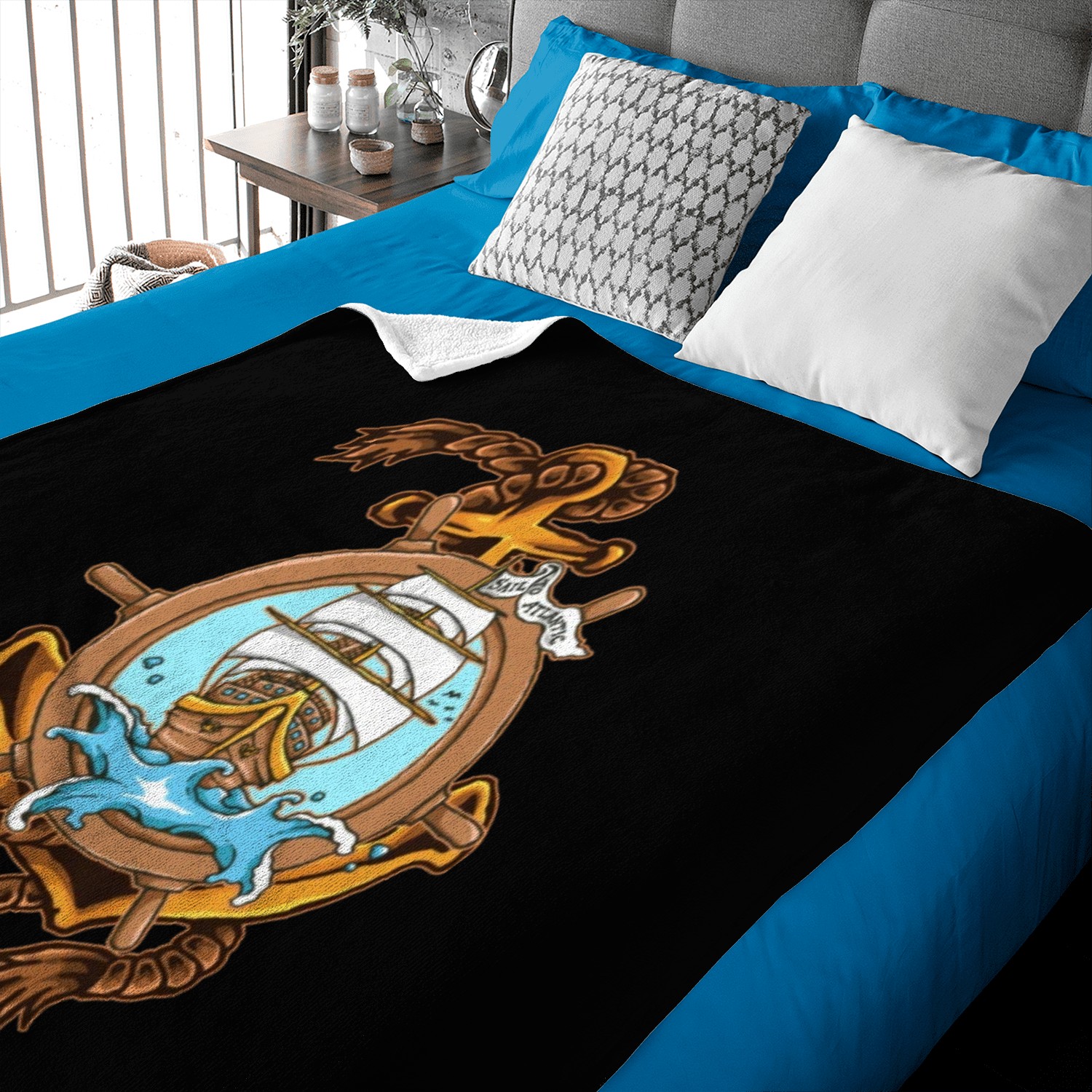 Sail To Atlantic Sailing Ship Baby Blankets