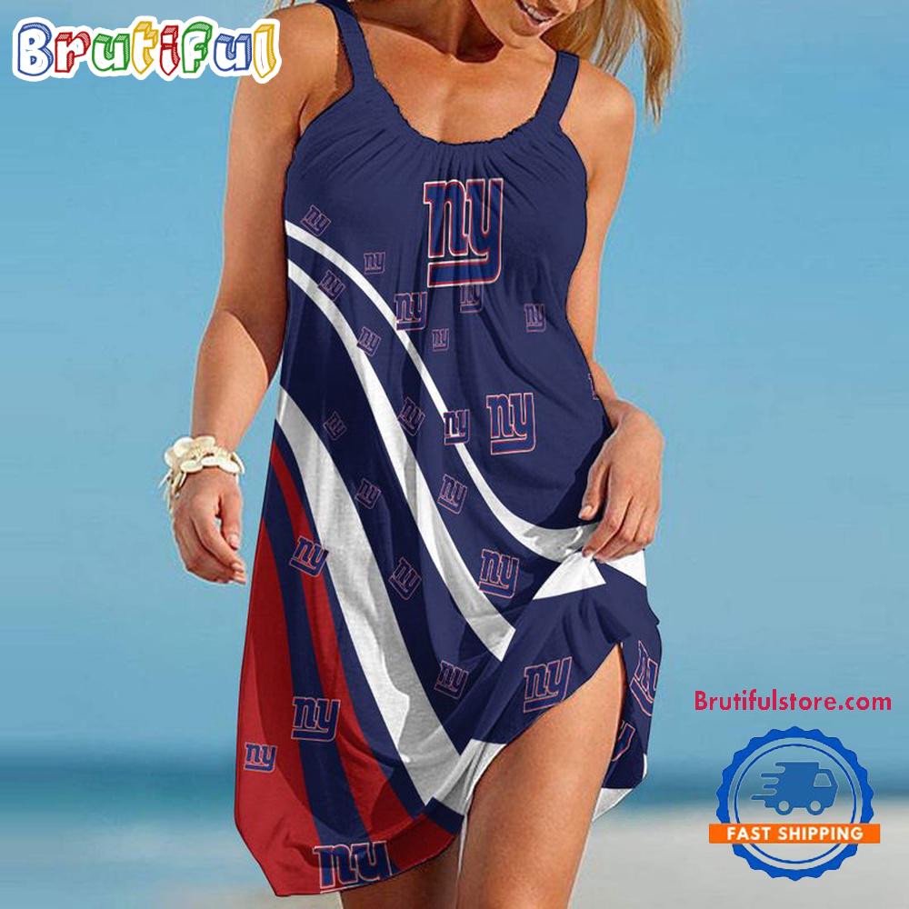 New York Giants USA Independence Day Women’s Summer Beach Sling Dress