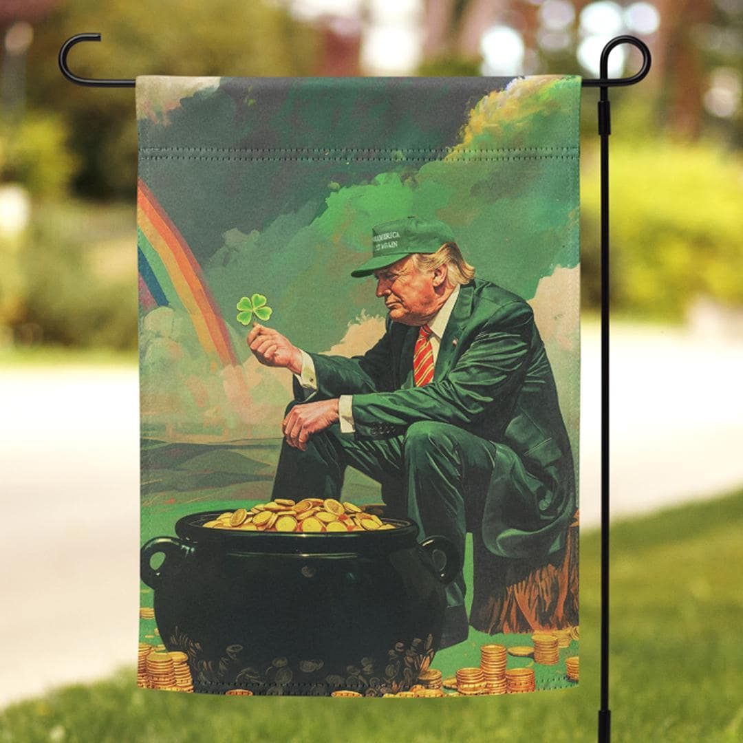 Seasonal Trump Garden Flag - MAGA St. Patrick's Day