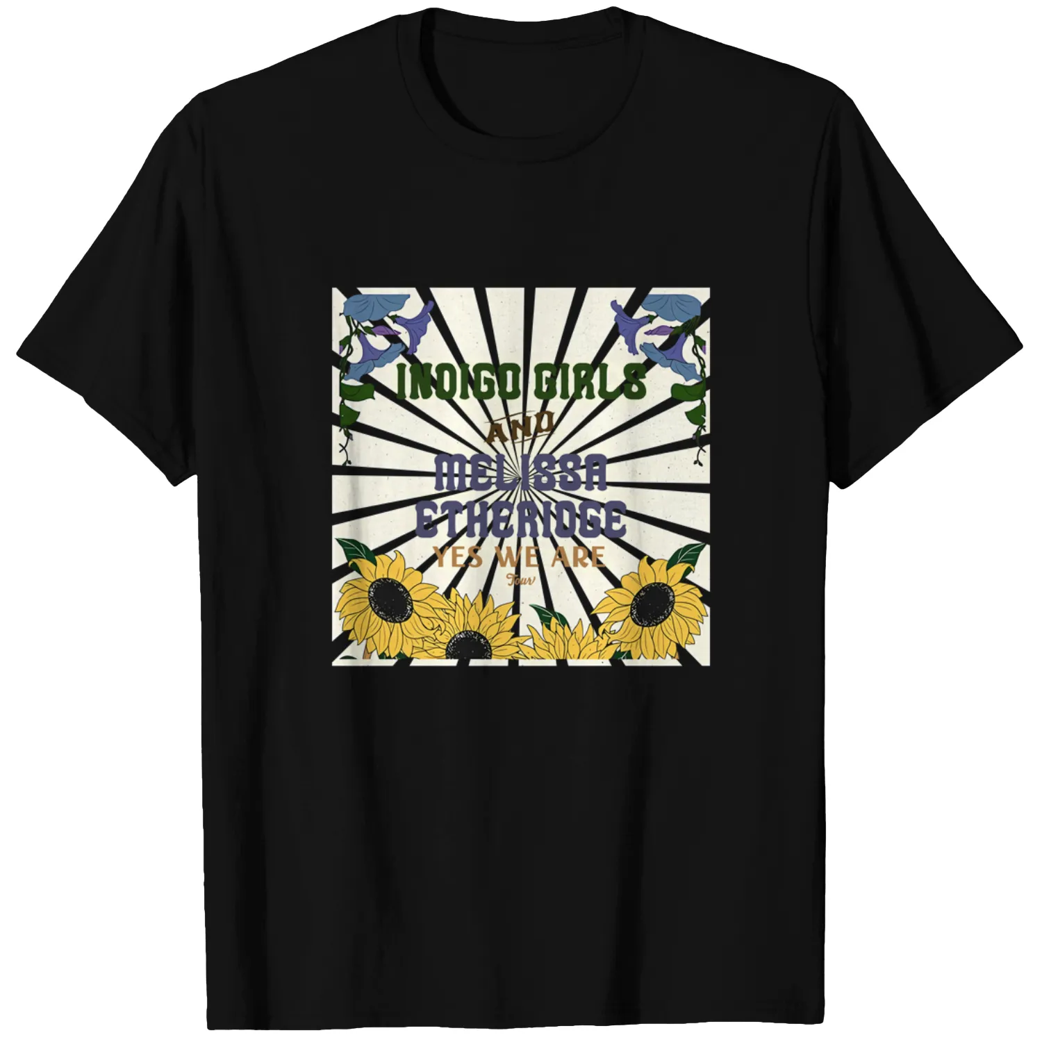 Indigo Girls Melissa Etheridge Yes We Are Tour 2025 Double Sided T Shirts