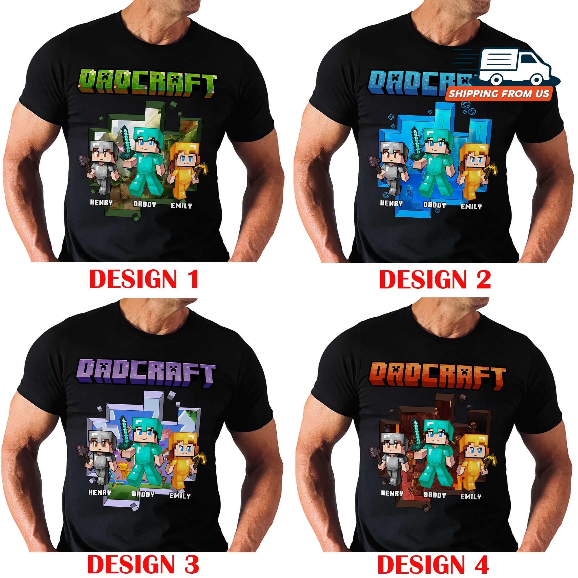 Personalized Dadcraft Tshirt, A Minecraft Movie Shirt, Happy Mother's Day 2025 Gift, Trending Game Unisex Tee, Game Kids Tee