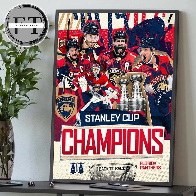 Florida Panthers 2025 Stanley Cup Champions Poster