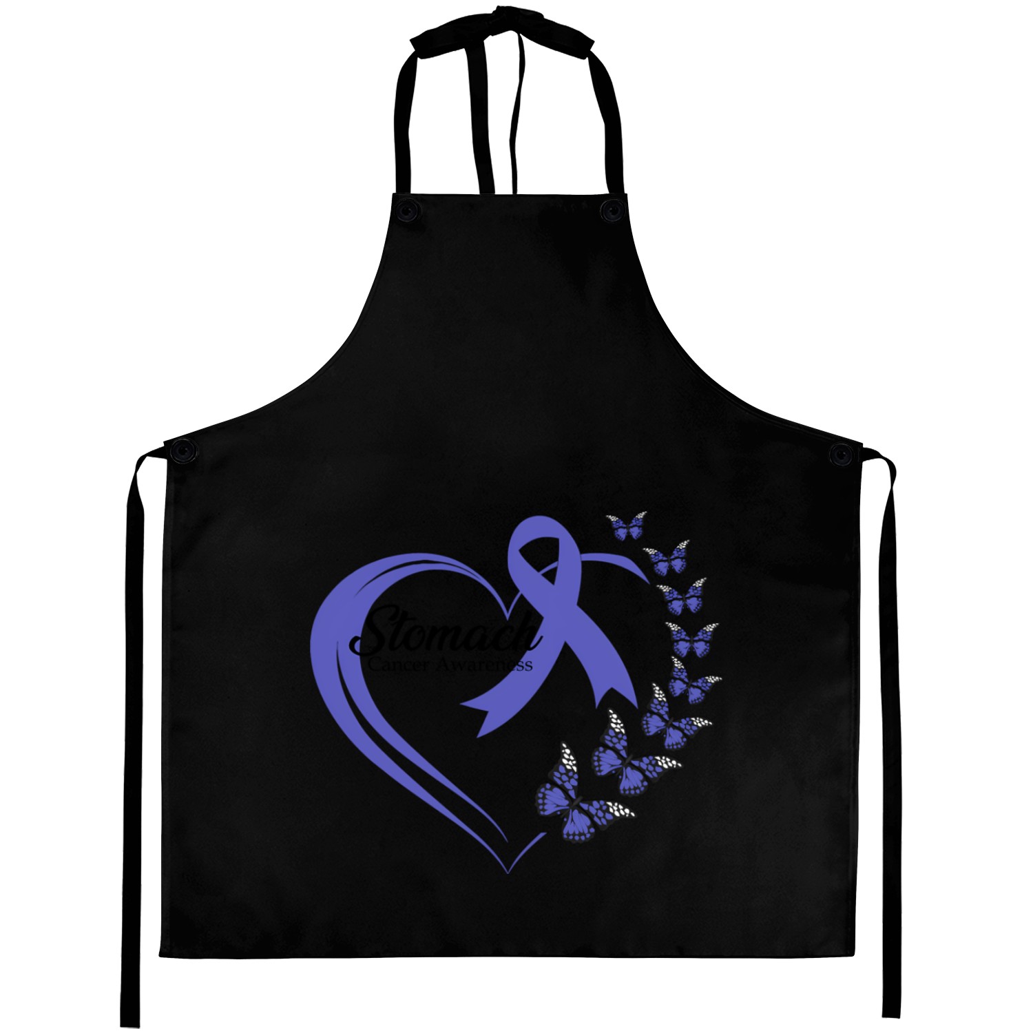 Stomach Cancer Awareness-He Butterfly Aprons