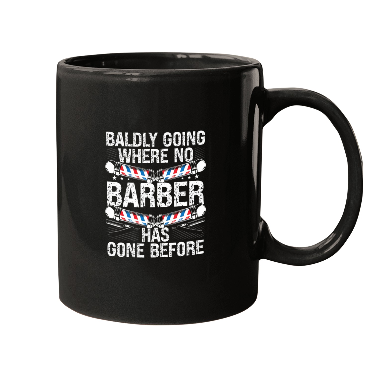 Baldly Going Where No Barber Has Gone Before Barber Mugs