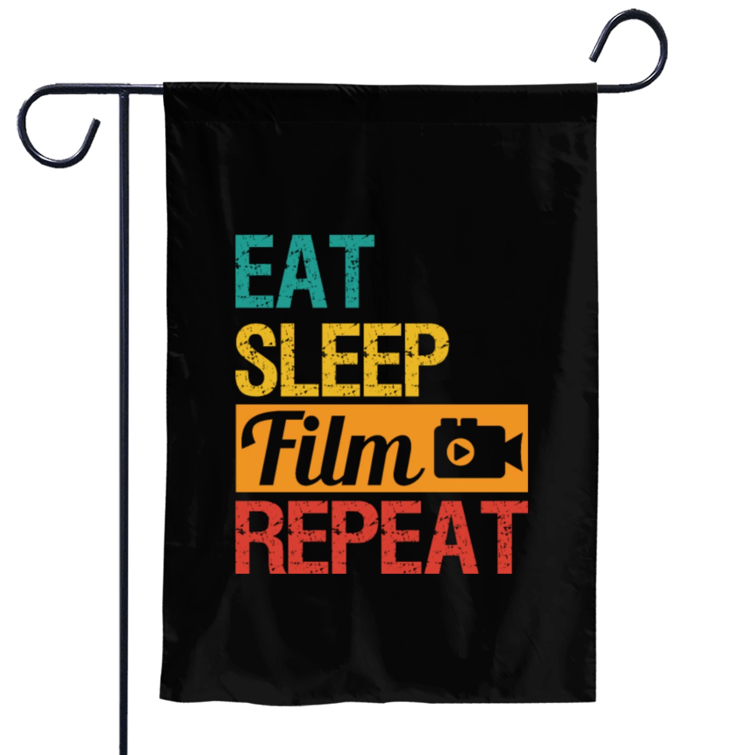 Eat Sleep Film repeat Movie Director Filmmaker Garden Flags