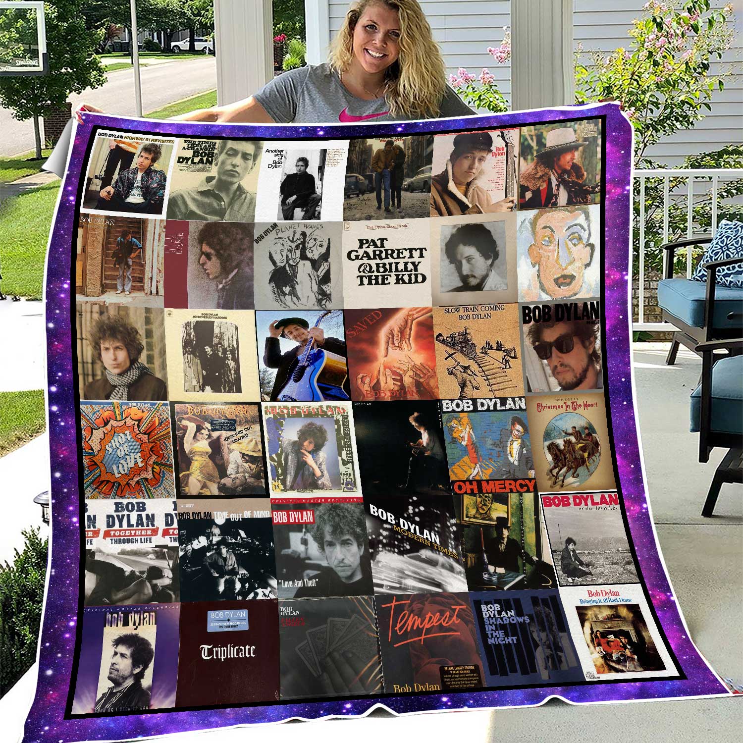 Bob Dylan Albums Quilt Blanket, Gift For Fans