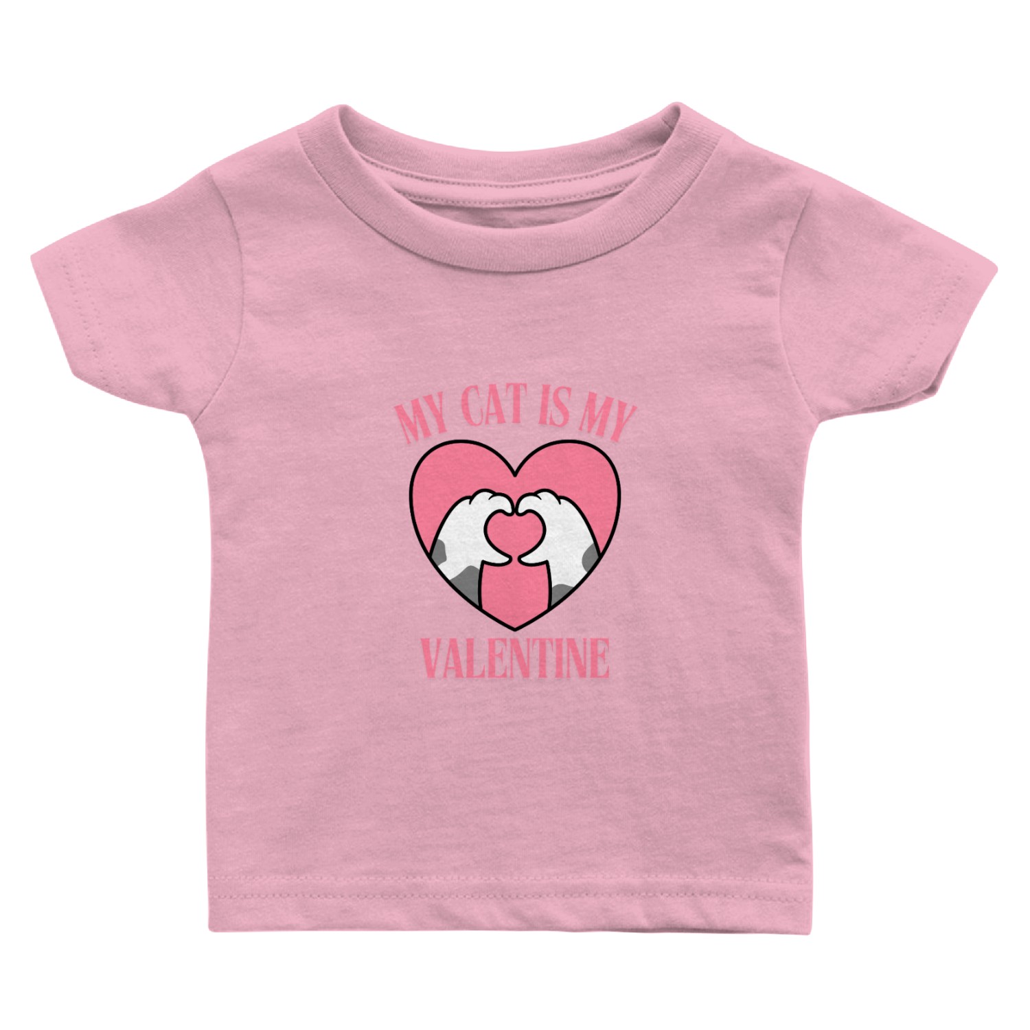 My Cat Is My Valentine Baby T Shirts