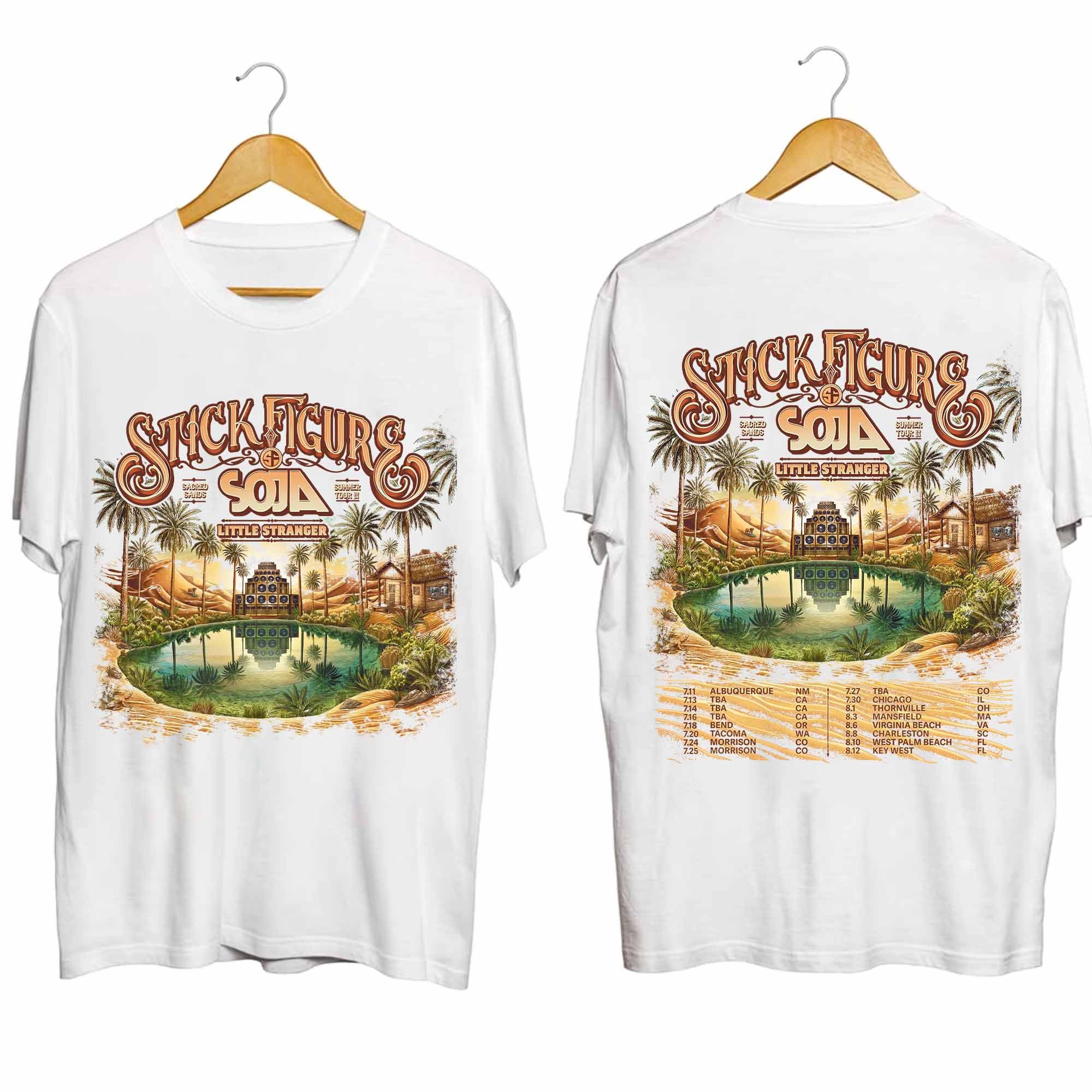 Stick Figure Sacred Sands Summer Tour 2024 Double Sided Shirt