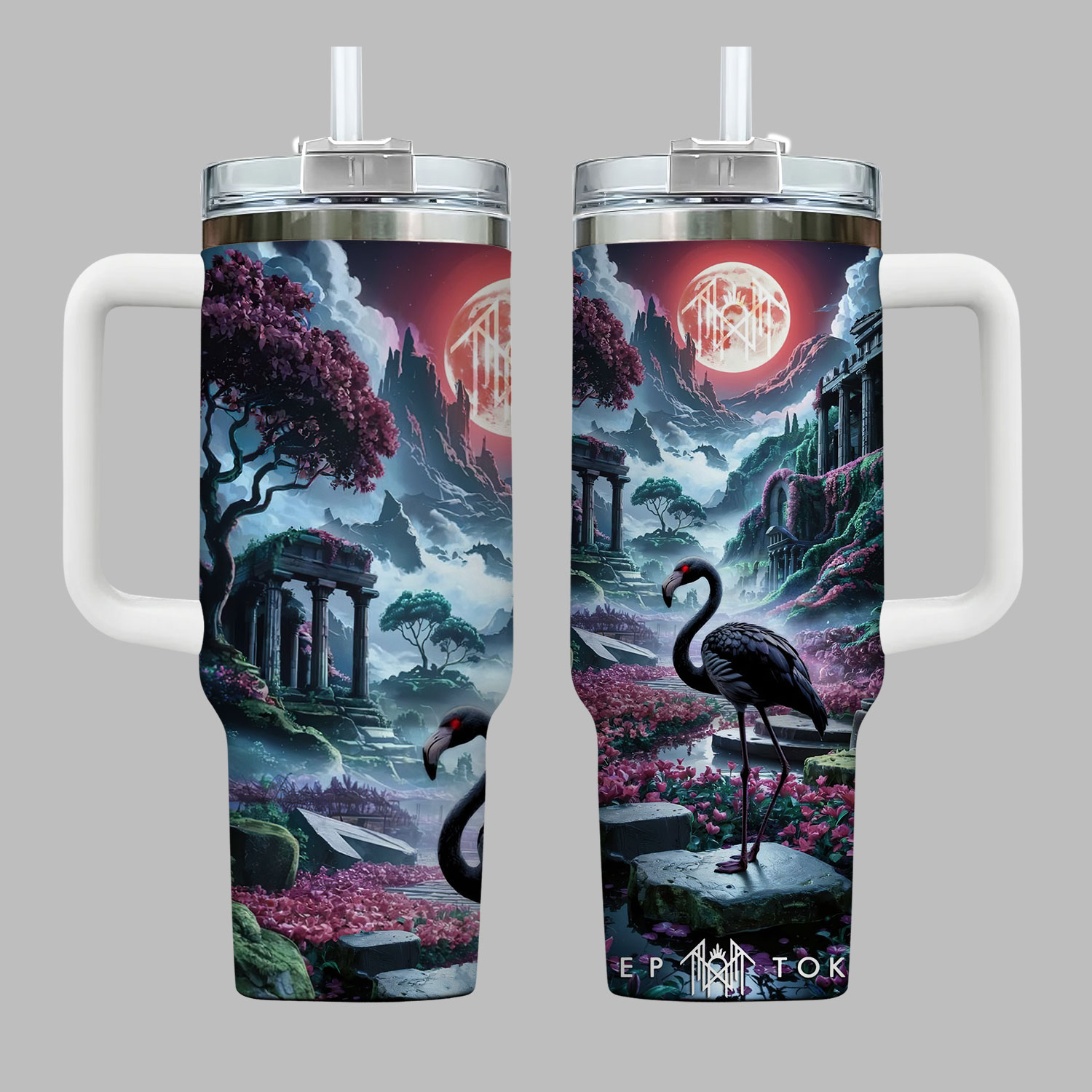 40oz Sleep Token Music Vintage Tumbler With Handle