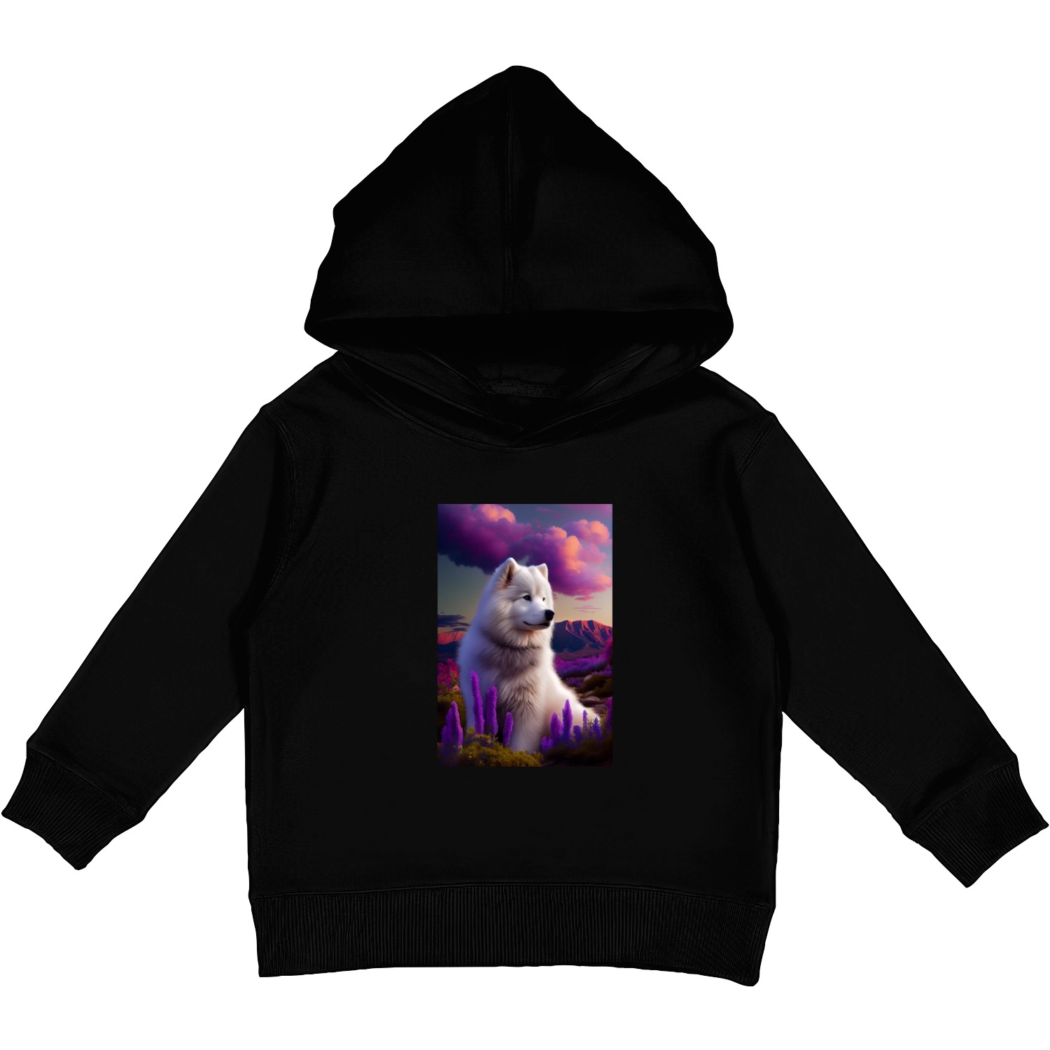 Samoyed Nature Kids Pullover Hoodies