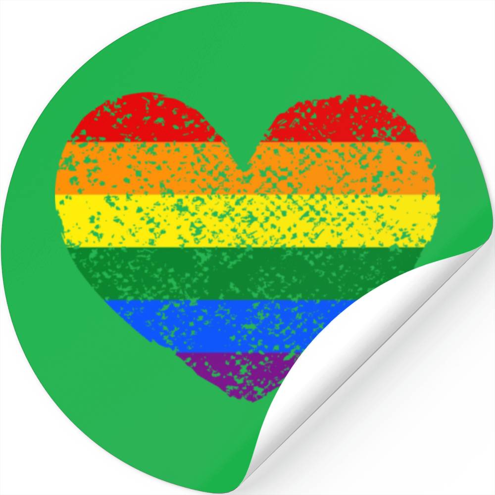 LGBT Gay Lesbian Rainbown Pride Colours Stickers