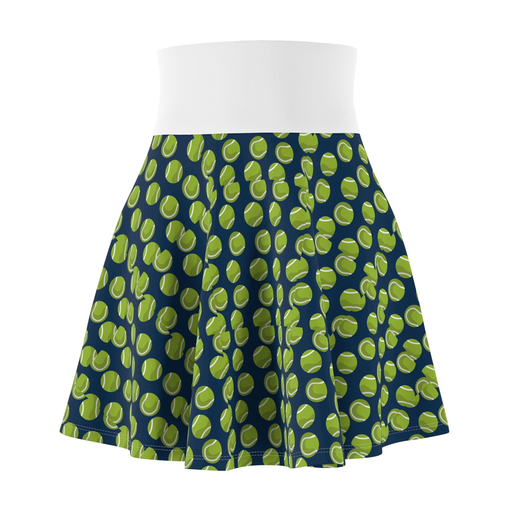 Tennis Print Women's Skater Skirt | Sporty Fashion, Fun Summer Outfit, Tennis Lover Gift, Casual Skirt, Activewear