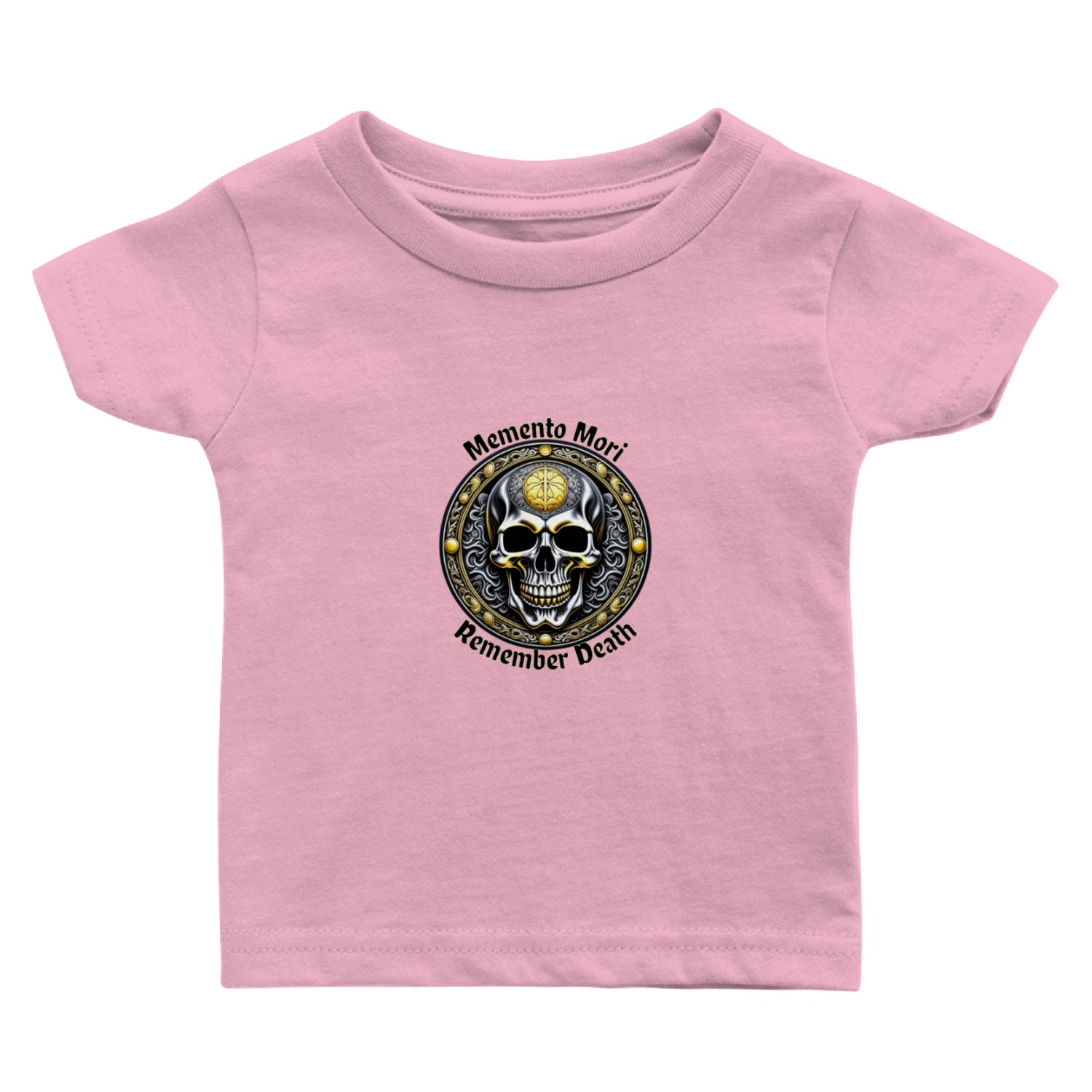 Memento Mori Remember Death Stoicism Skull Baby T Shirts