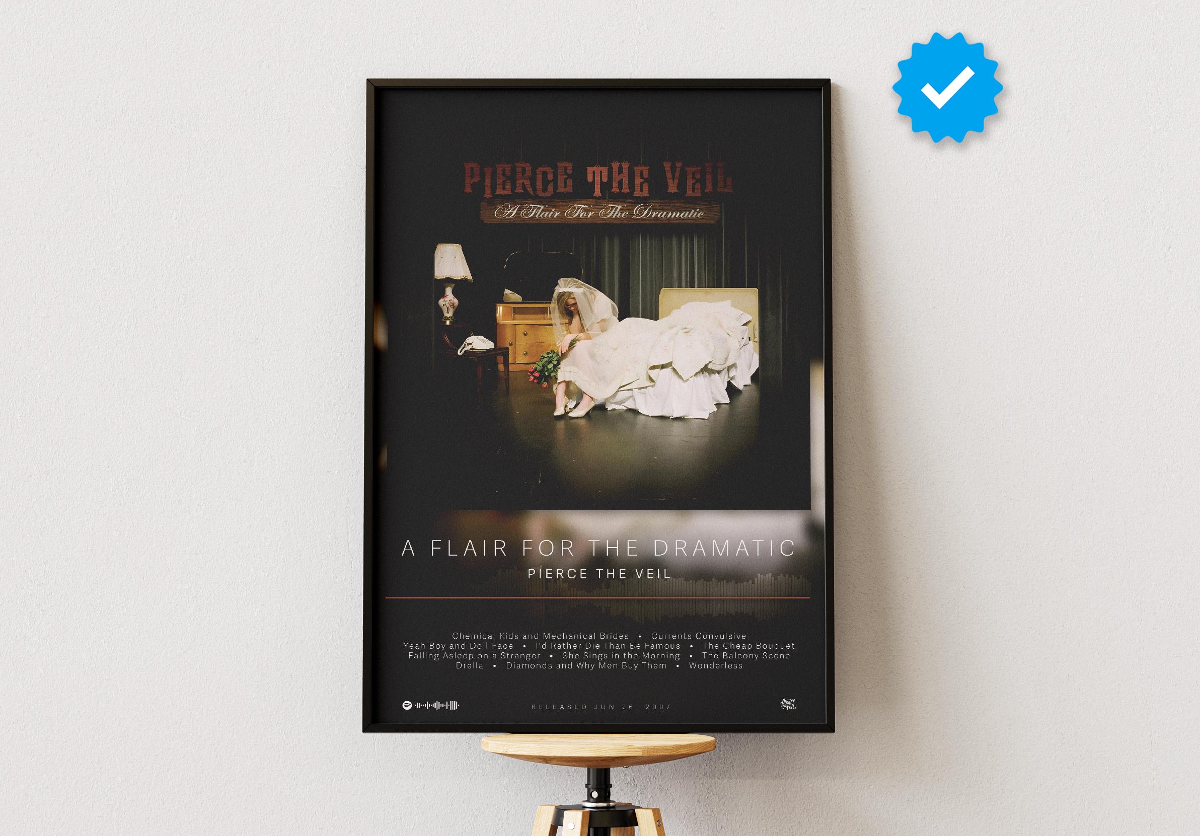 Pierce The Veil Poster | A Flair For Dramatic Poster | Album Poster Prints | Wall Decor Posters | Album Cover | Rock Music Poster
