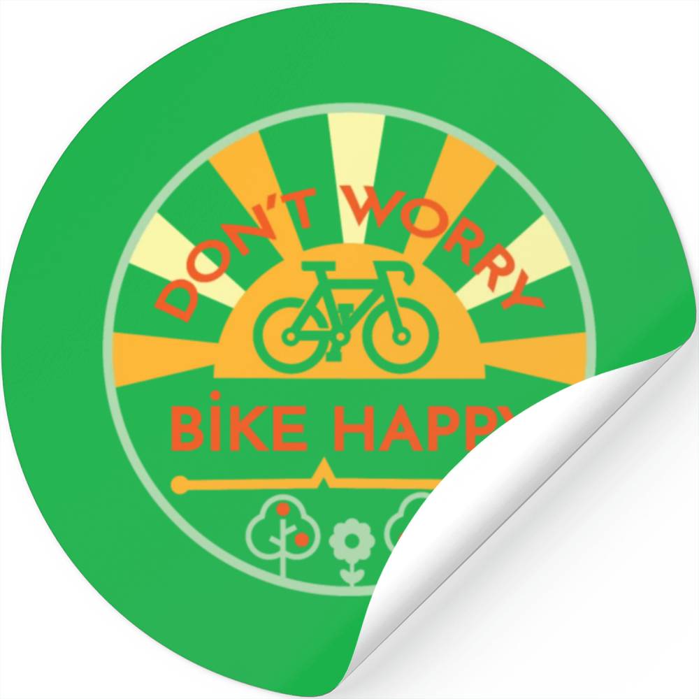 Bike every day bicycling rider Stickers
