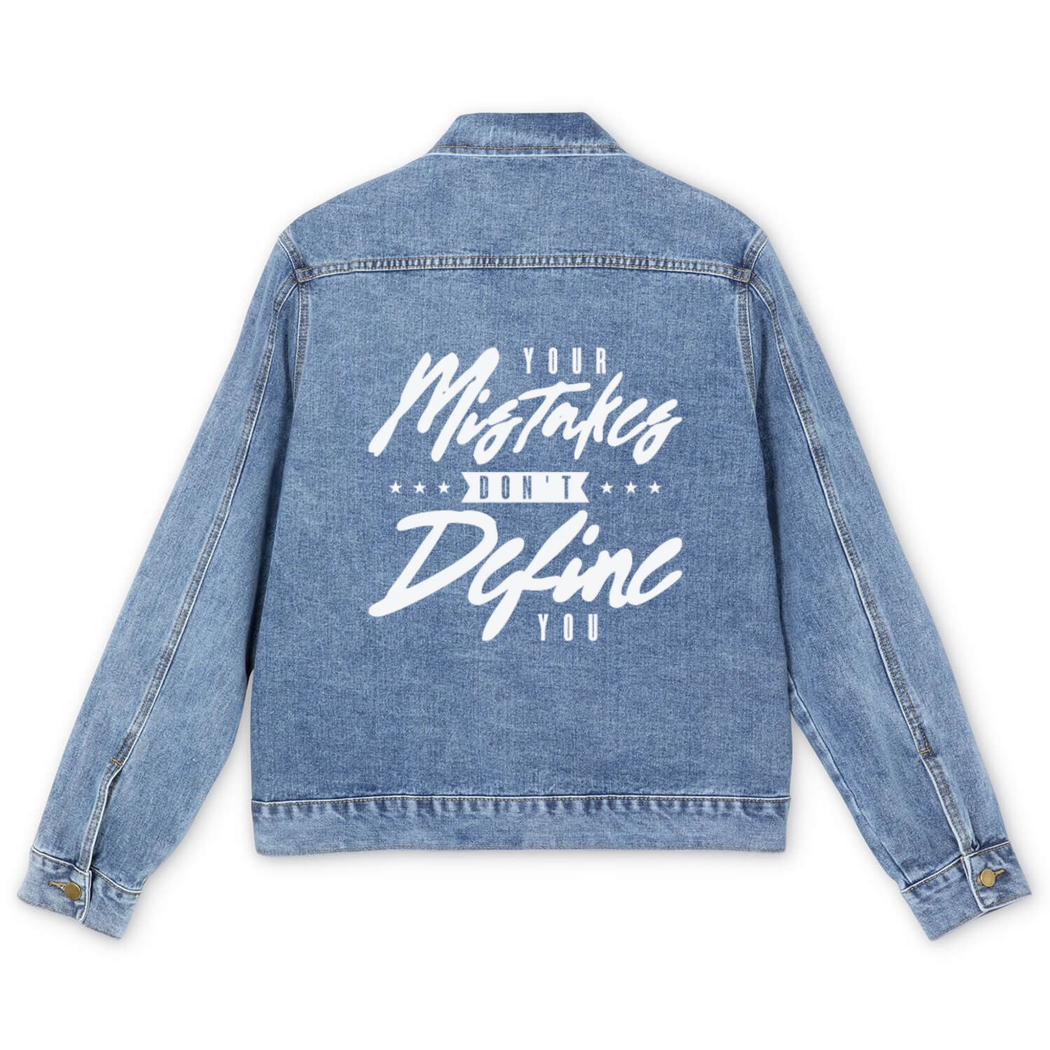 Mistakes Wisdom Quotes Positivity Life Quotes Men's Denim Jackets