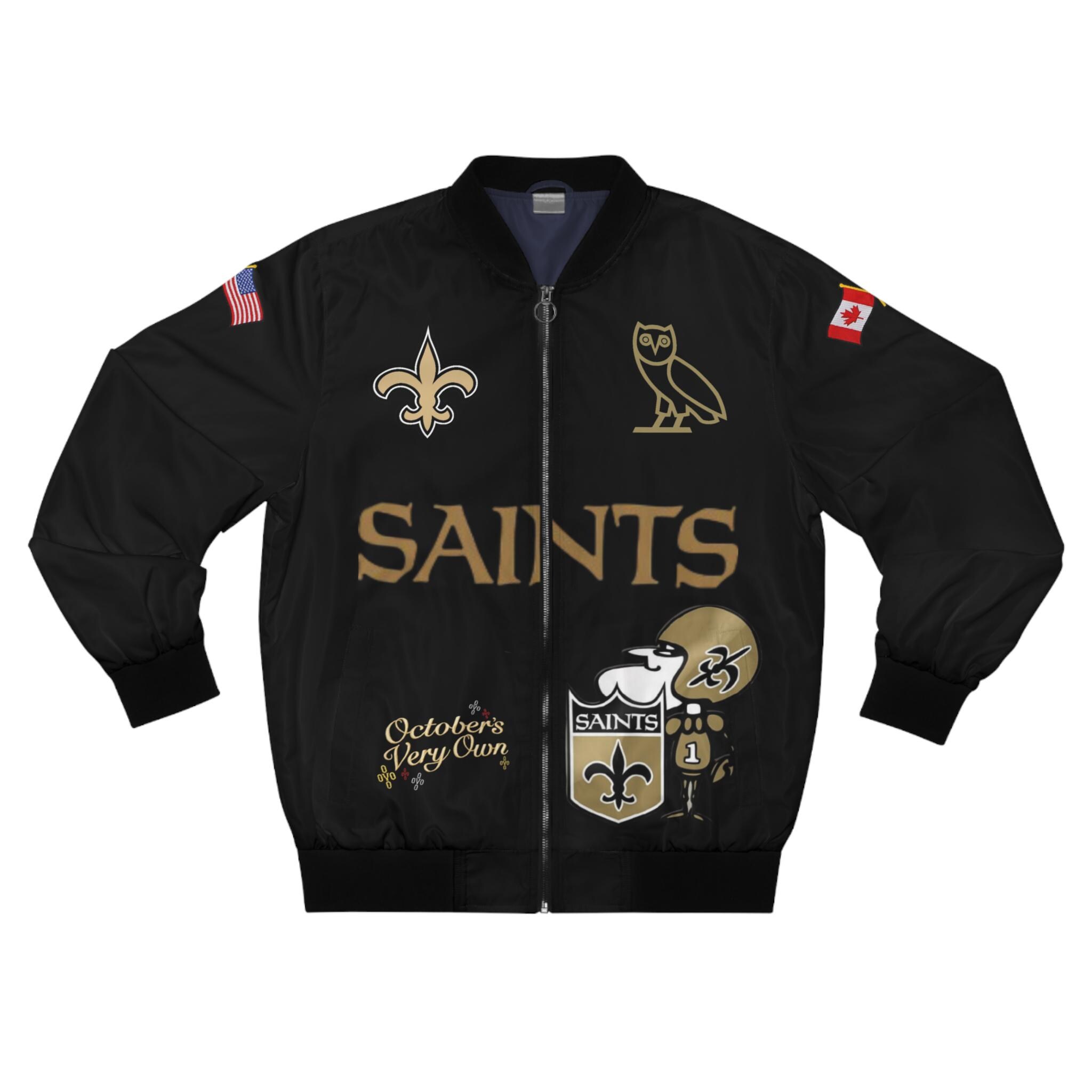New Orleans Saints OVO football Sideline Bomber Jacket