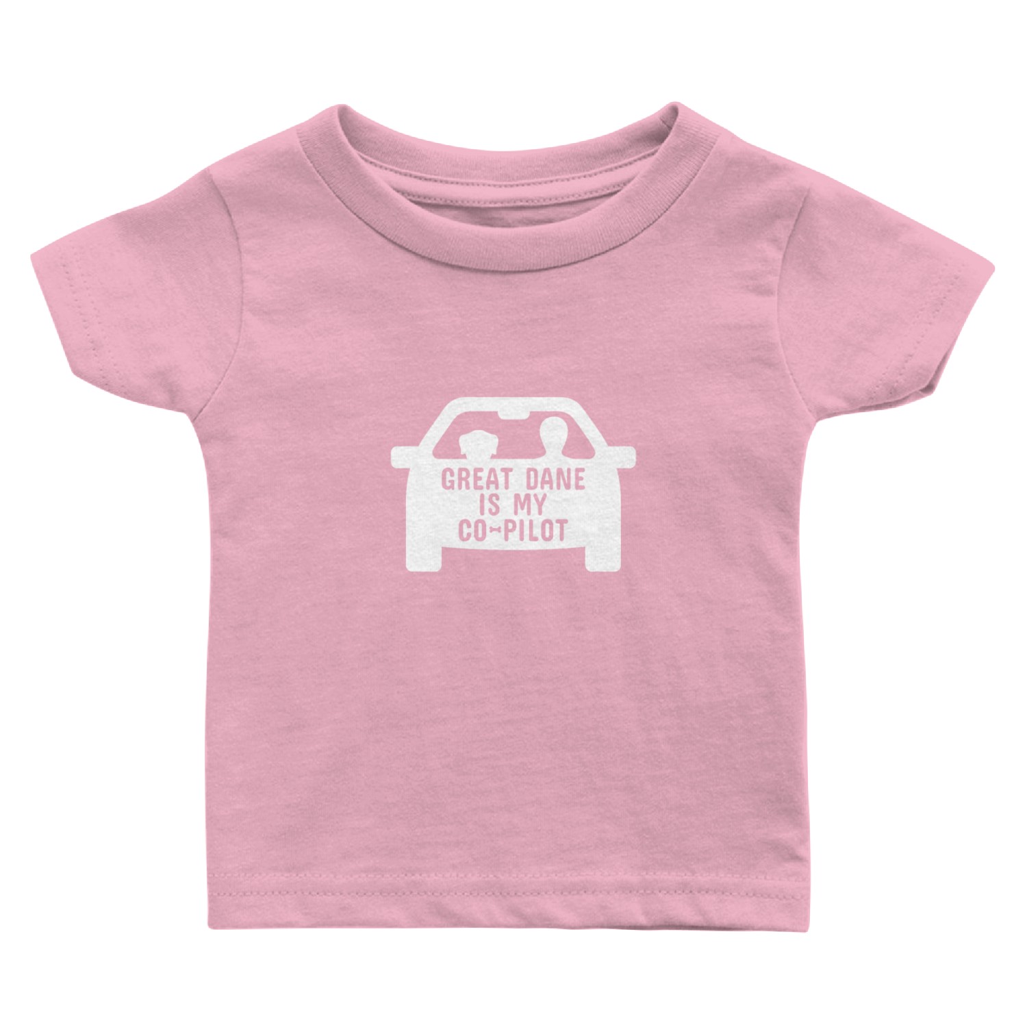 Great Dane Is My Copilot Baby T Shirts