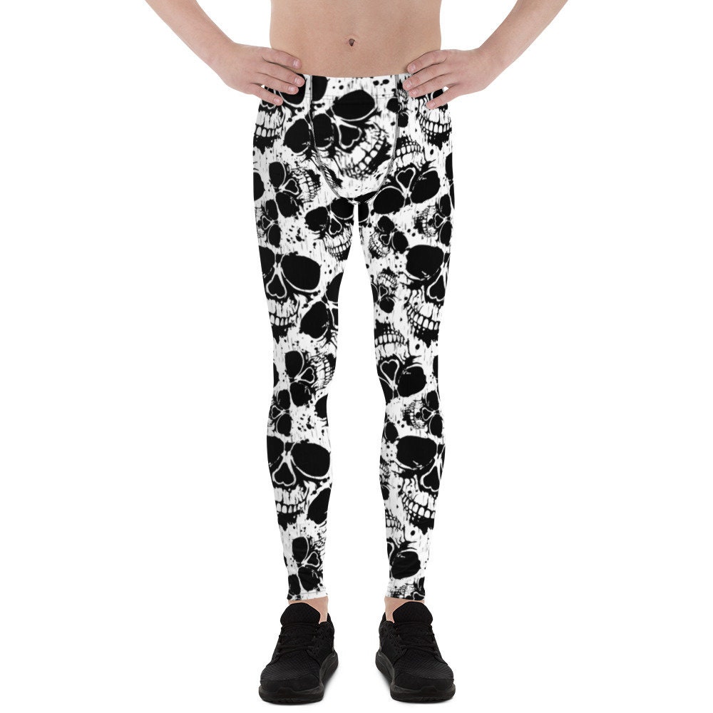 Mens Leggings - Meggings - Skeleton Leggings, Wear As Halloween Leggings