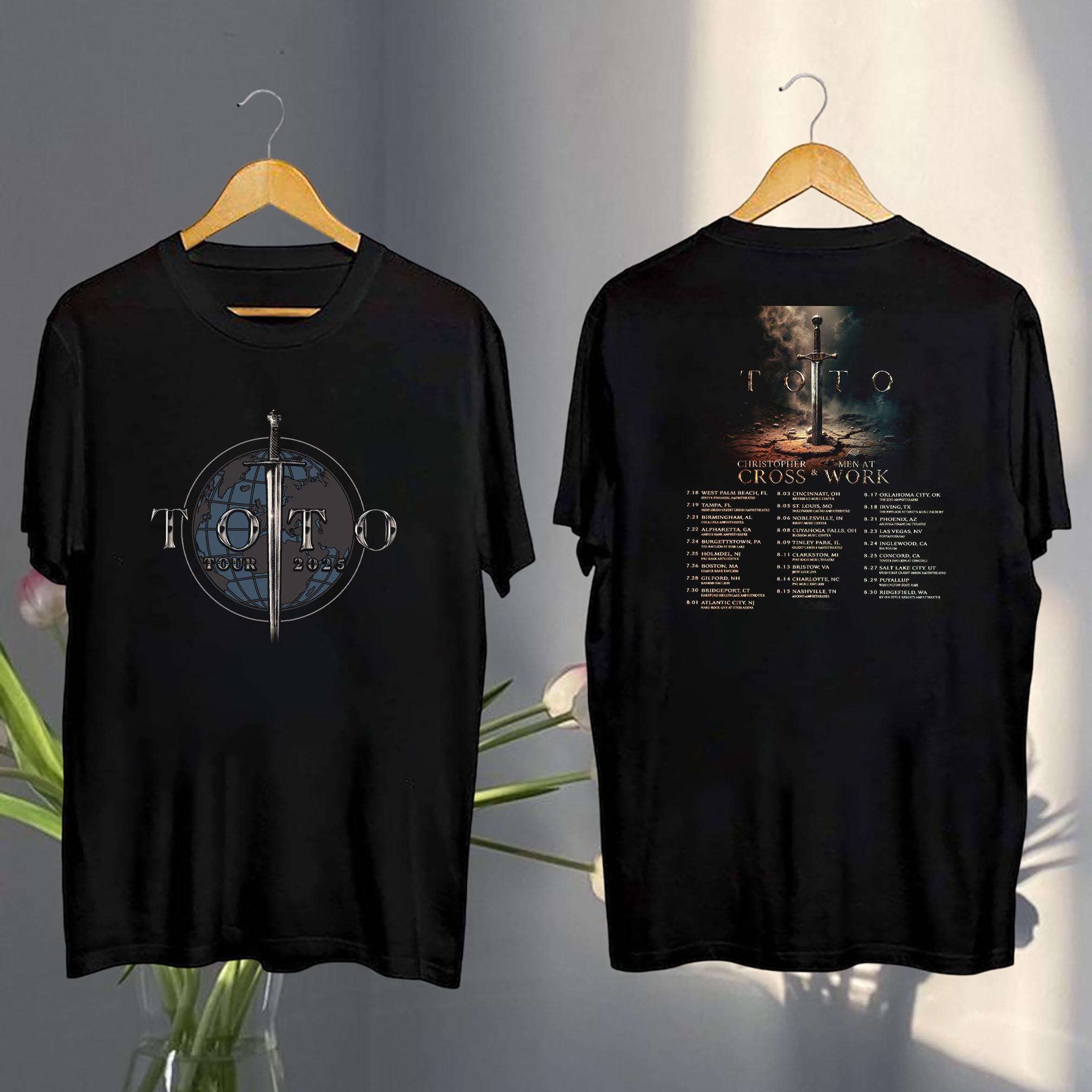 TOTO Band World Tour 2025 Shirt, TOTO Band 2025 Concert, TOTO Fan Gift, Toto Band Merch, Rock Band Toto Shirt, Toto Band 90s Vintage Shirt