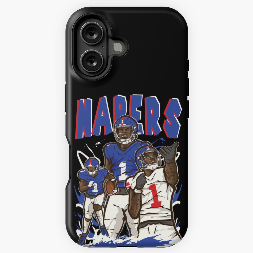 Malik Nabers Cartoon iPhone Case