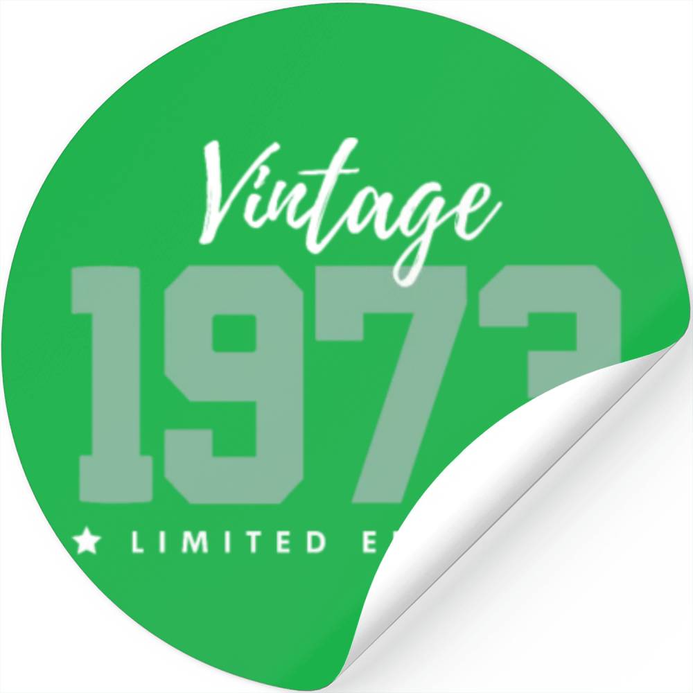 50 Years Vintage 1973 Retro 50th Birthday Stickers