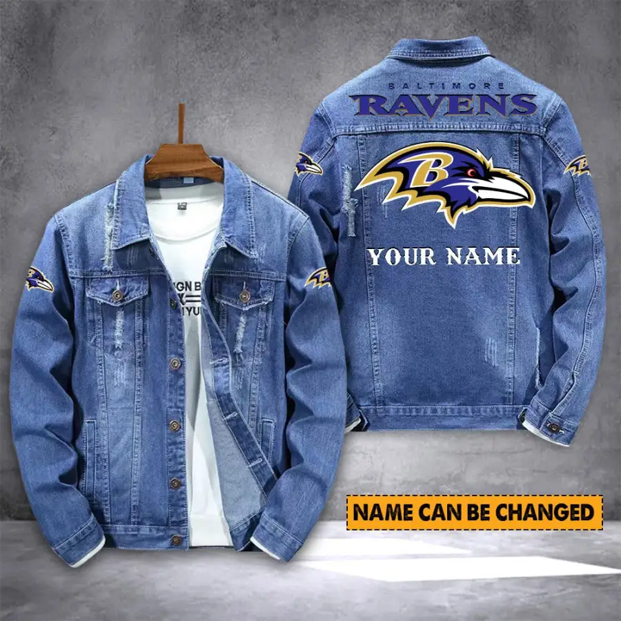 Baltimore Ravenss Personalized New Denim Jacket