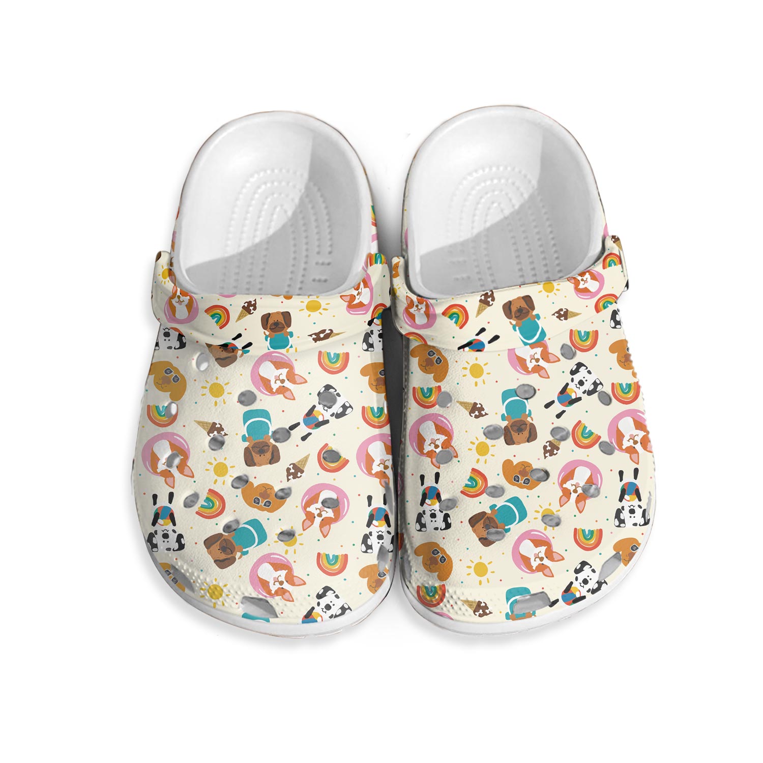 Women's - Men's Clogs Shoes, Garden Shoes, Funny Dog Pattern, Dog Design, Dog Pattern Clogs, Unisex Beach Shoes, Lightweight Clogs Outdoor