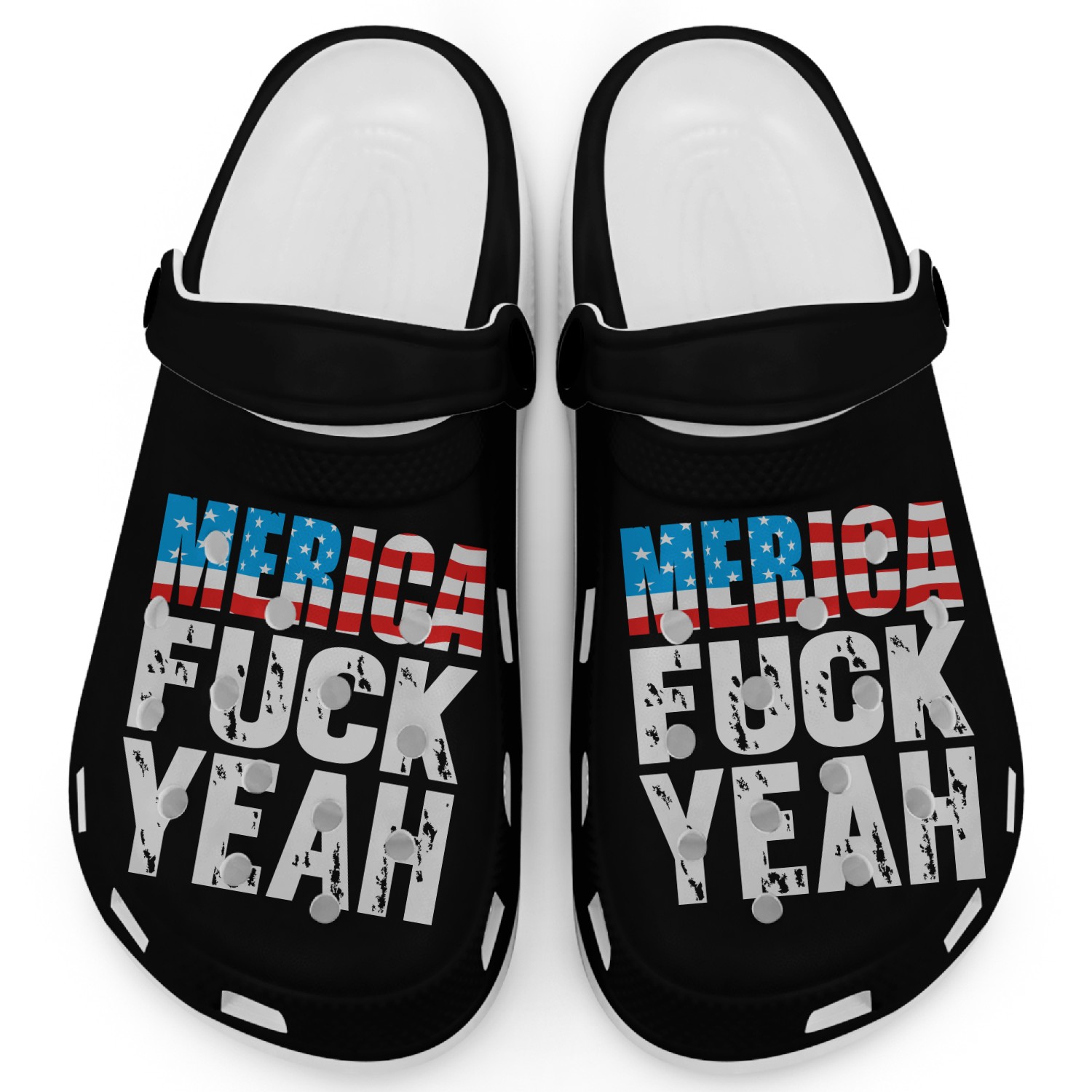 0_Merica fuck yeah_3c Clogs