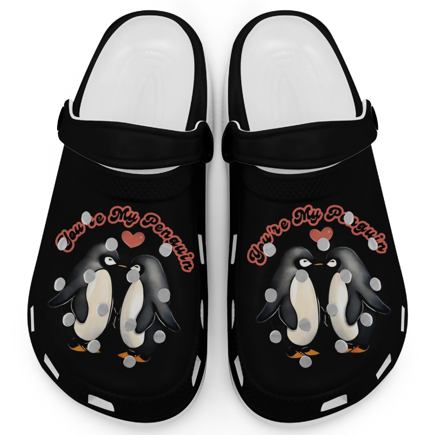 You re My Penguin valentines day Clogs