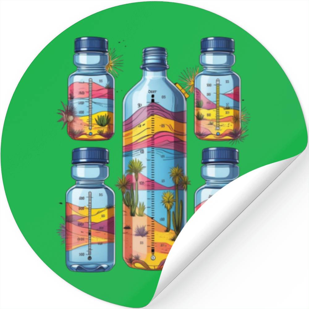 Eco Shower Infographic Art Stickers