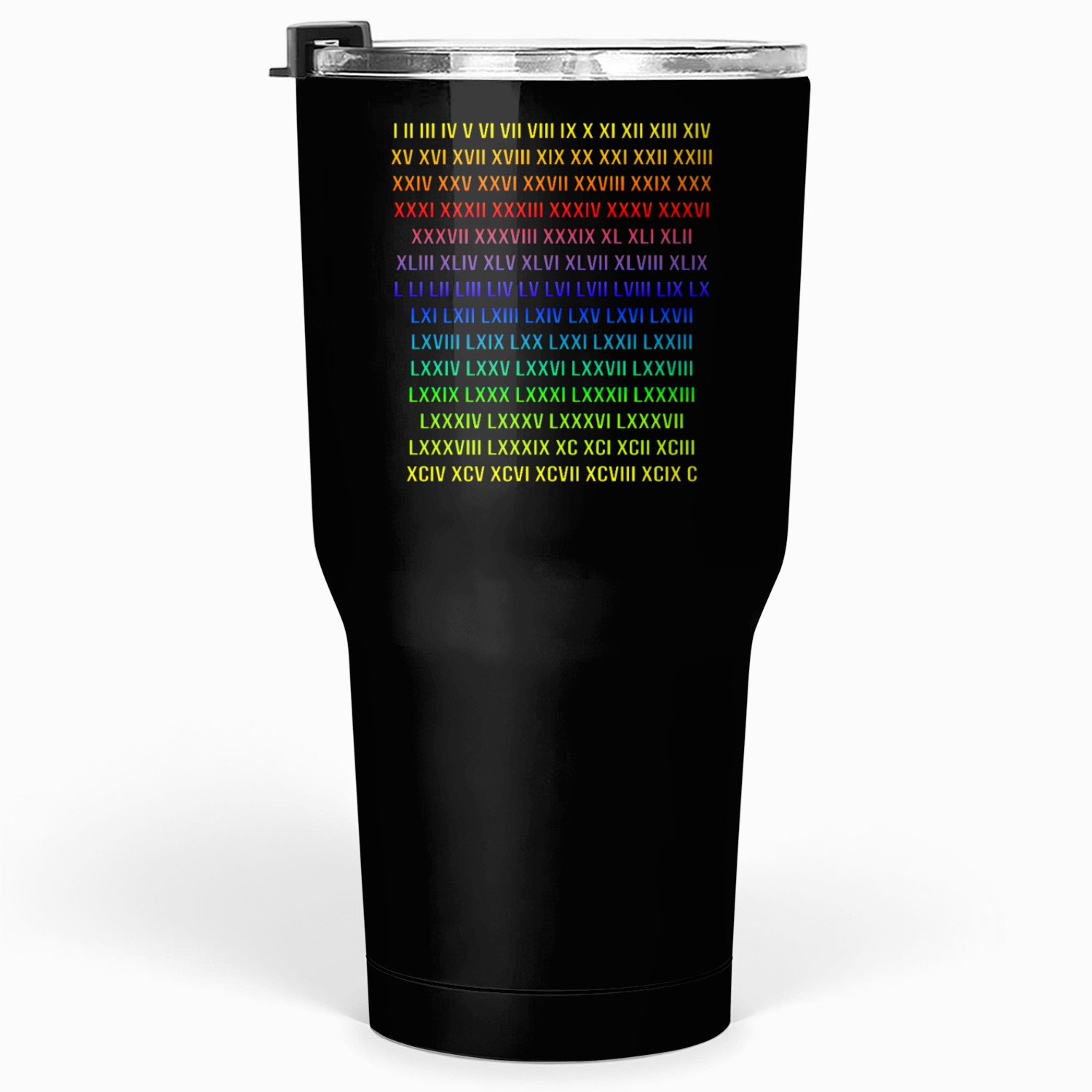 Latin Numbers - 7Color Tumblers 30 Oz