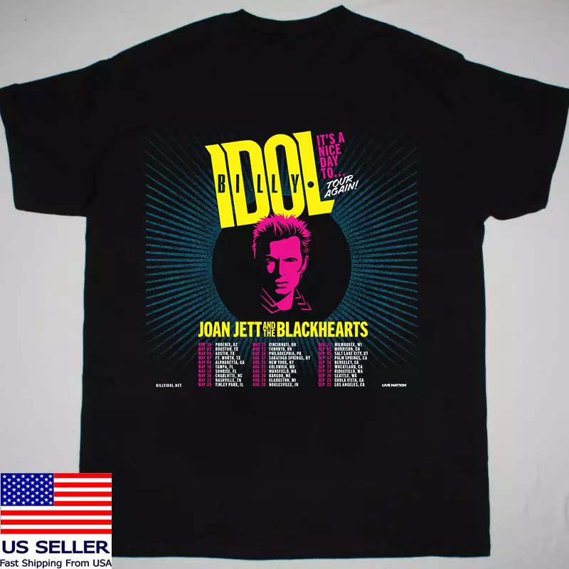 Billy Idol Tour 2025 Joan Jett And The Blackhearts T Shirt