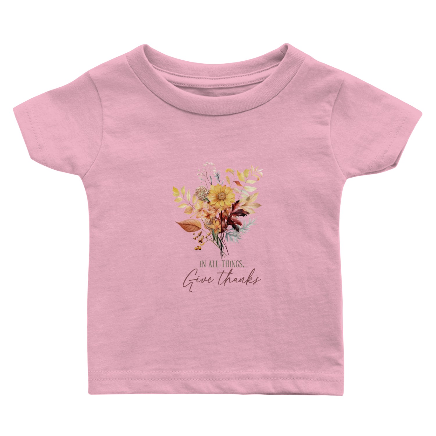 Fall Flowers Quote Baby T Shirts