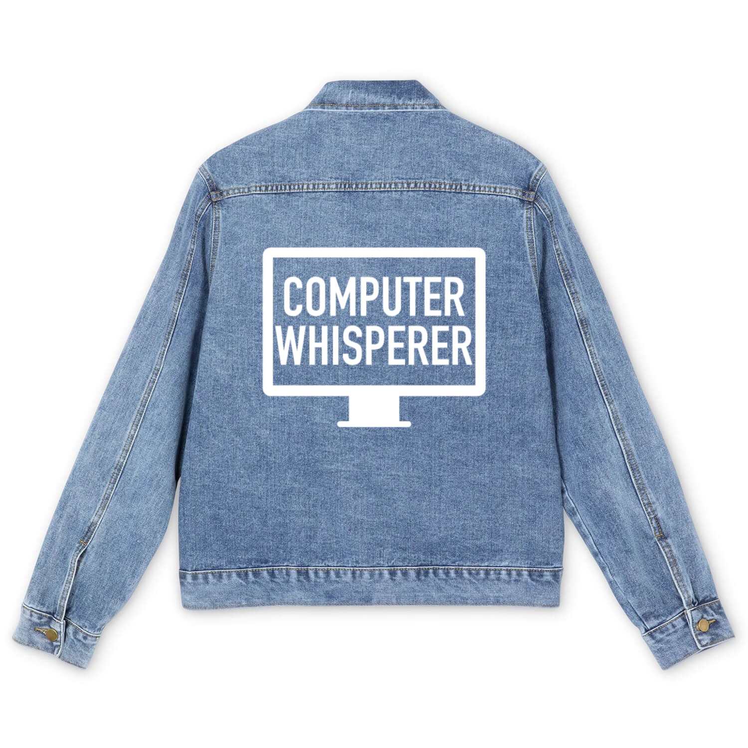 Computer Whisperer Tech Support IT Support IT Nerd Men's Denim Jackets