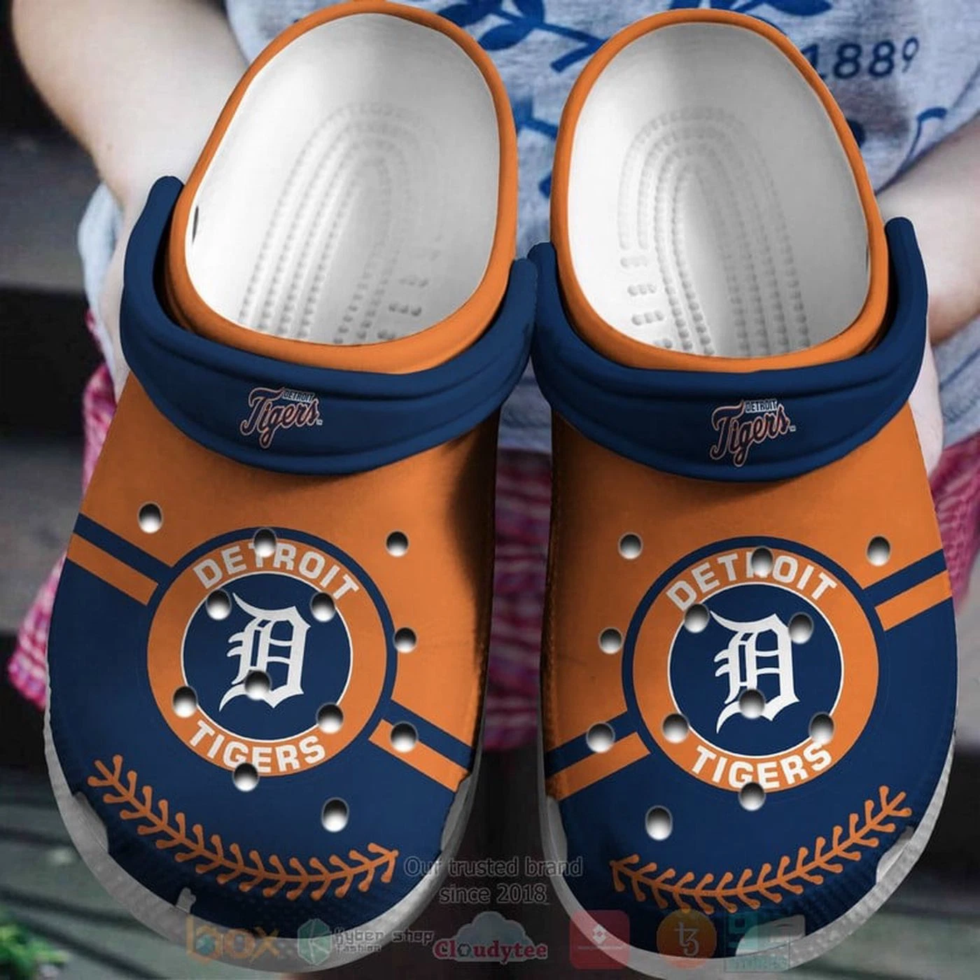 Detroits Team Tigers Baseball Slippers Clogsband Clogs For Adults Hot