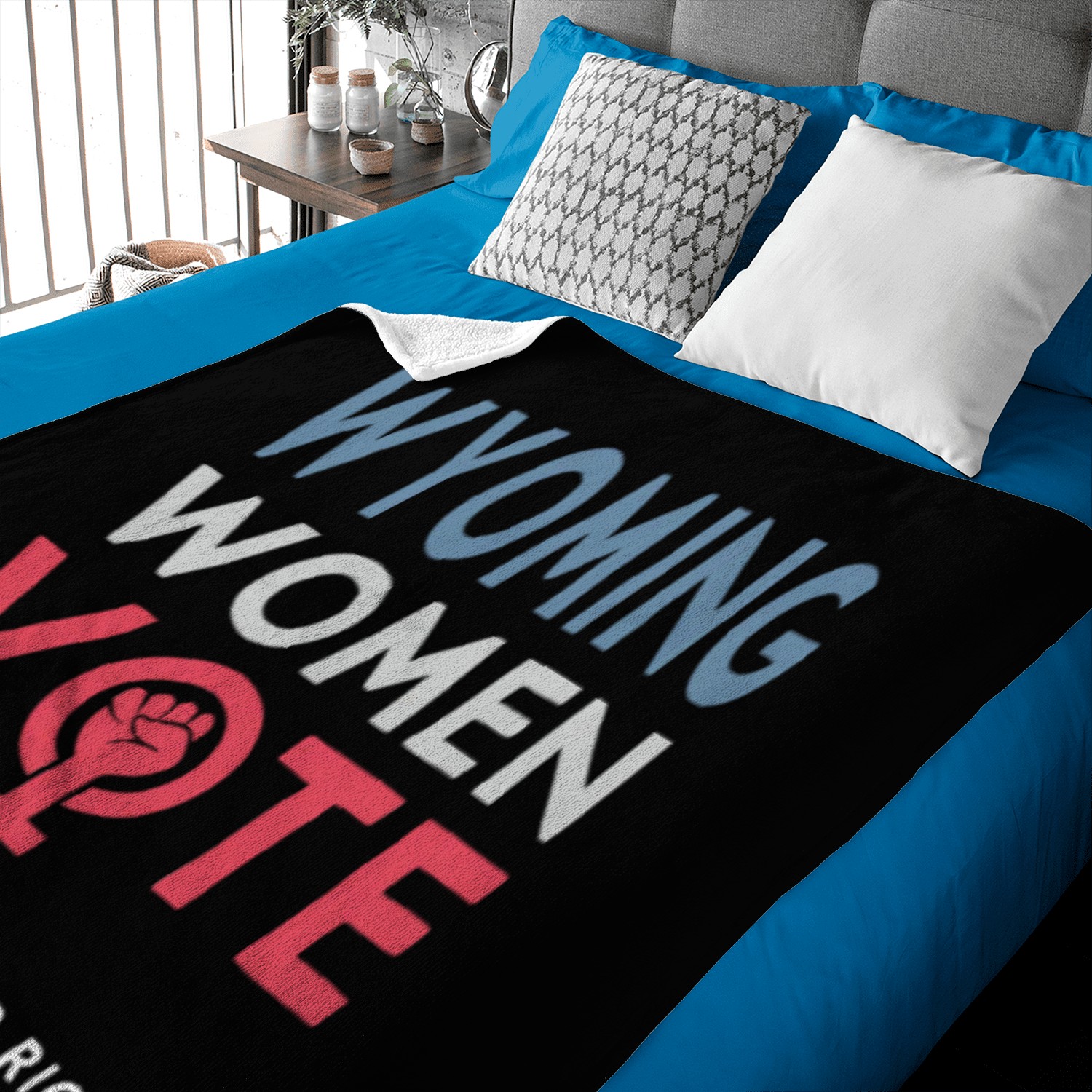 Wyoming Women Vote Voter 2022 Election Feminist Baby Blankets