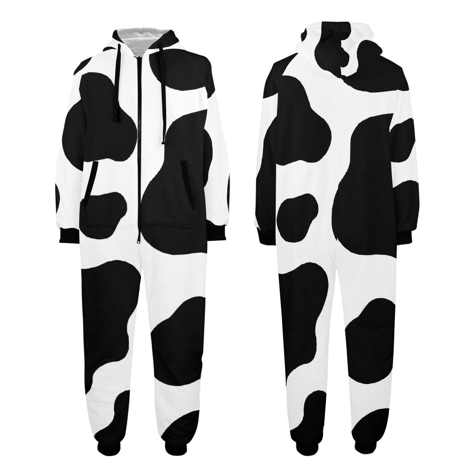Cow Hooded Jumpsuit | Adult Jumpsuit | Adult Onesie