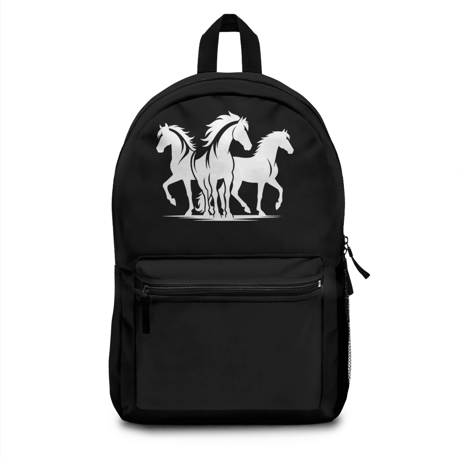 Wild Group Of Horses Enjoying Their Free Run Backpacks