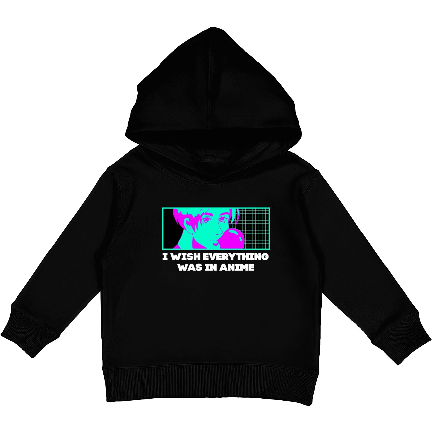 I Wish Everything Was in Anime Japanese Anime Love Kids Pullover Hoodies
