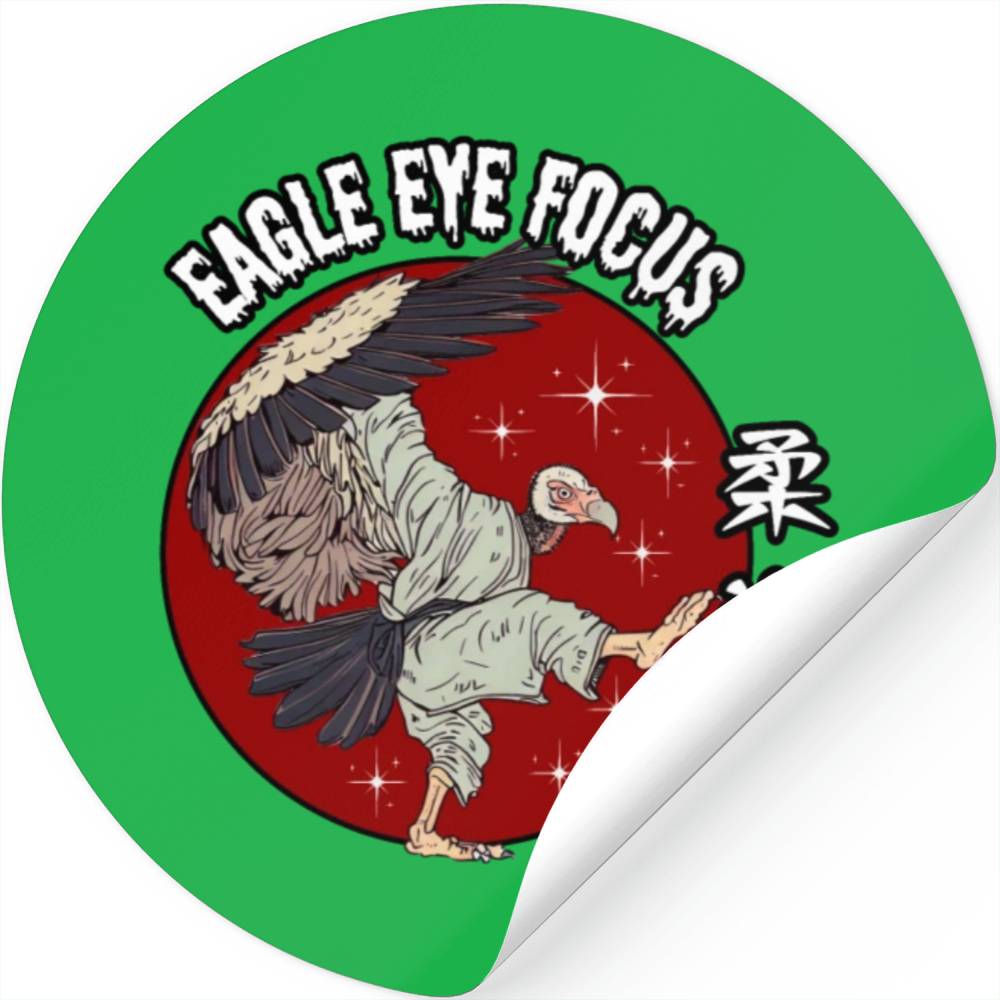 Eagle Eye focus Vulture Japanese art Stickers