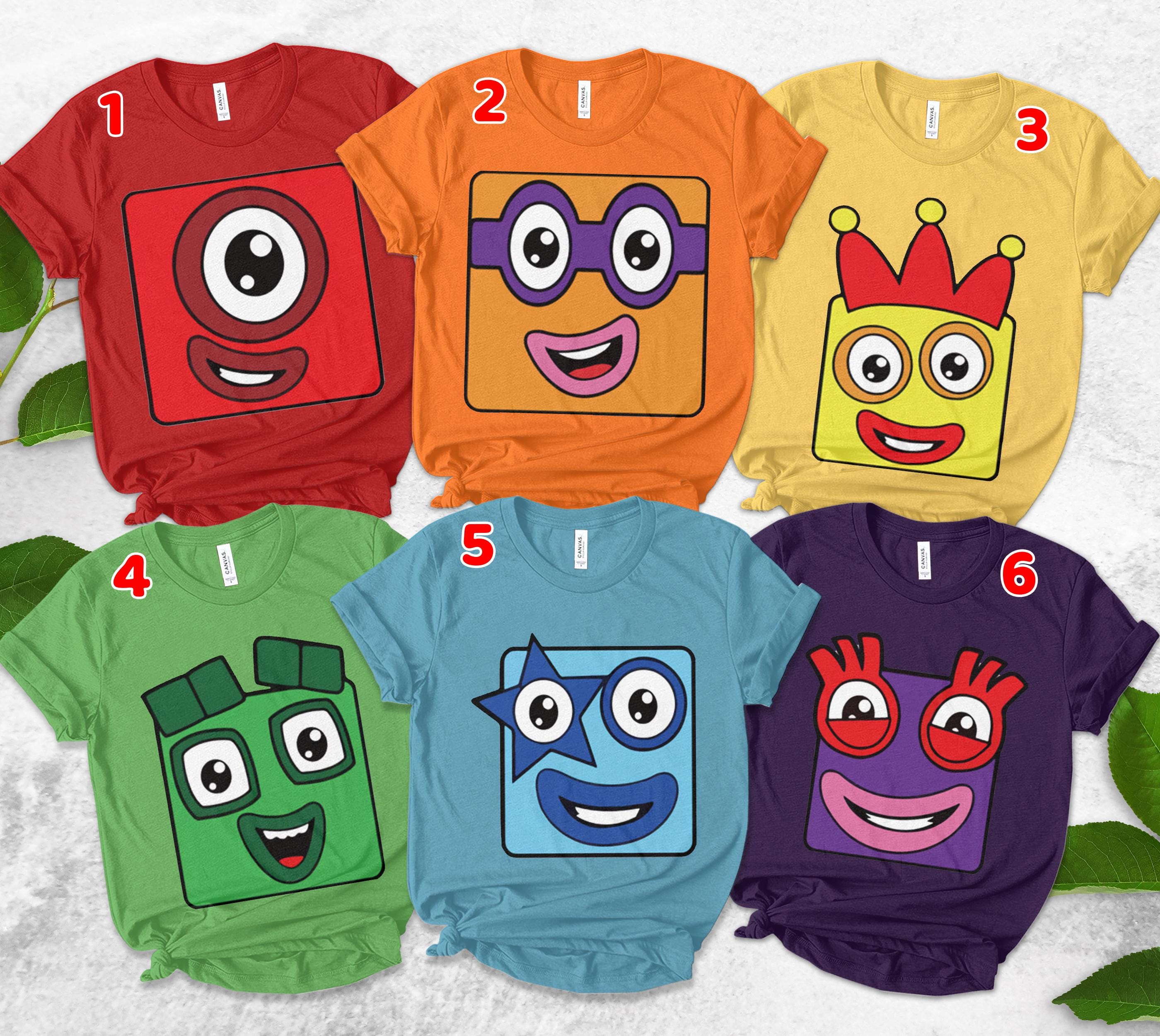 Numberblocks Birthday Shirt/Personalized Numberblocks Family Birthday Shirt/Numberblocks Family Shirt/Numberblocks Group Shirts