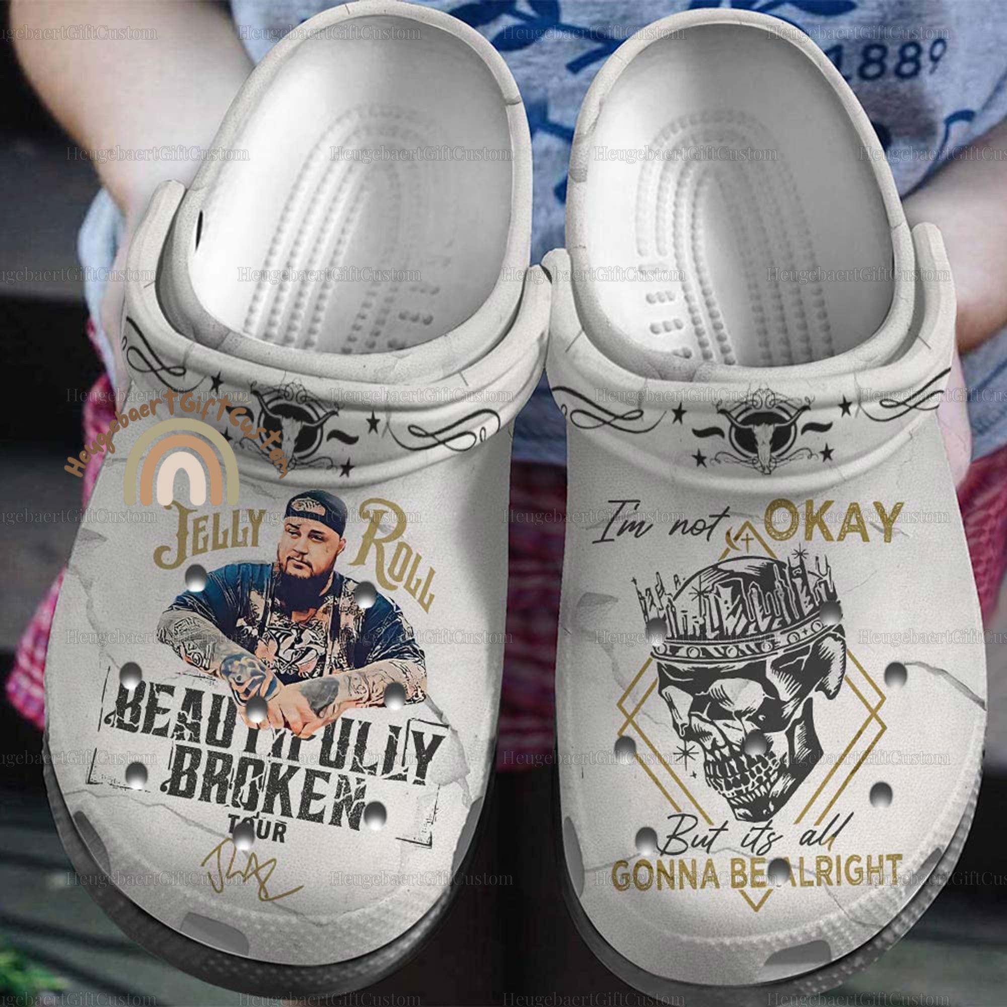 Jelly Roll Clogs, Jelly Roll I Am Not Okay Shoes, Jelly Roll Tour 2024 Sandals, Jelly Roll Merch, Country Music Gift, Jelly Roll Fan