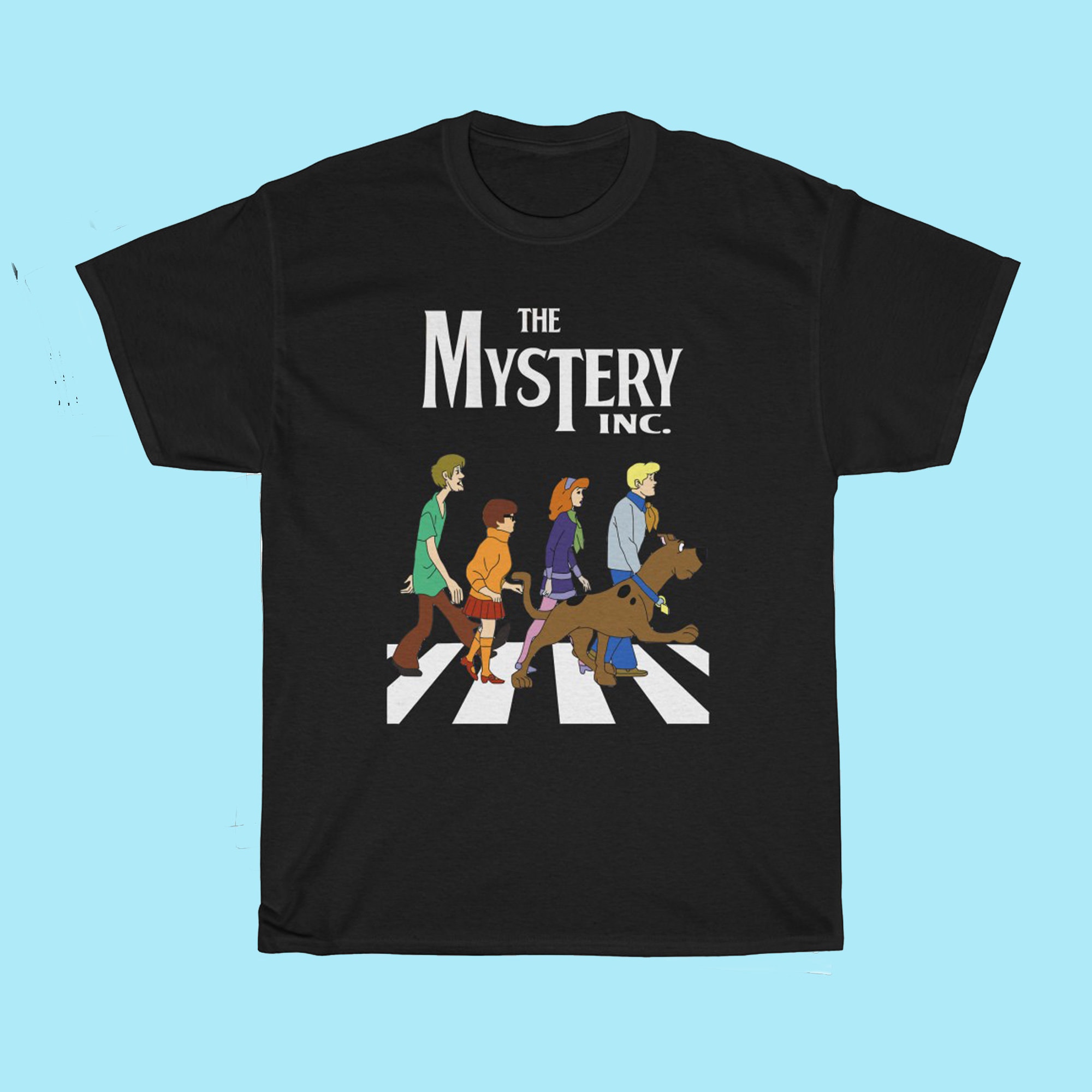 The Mystery Scooby Doo Abbey Road Cotton T-Shirt, Gifts for Friends