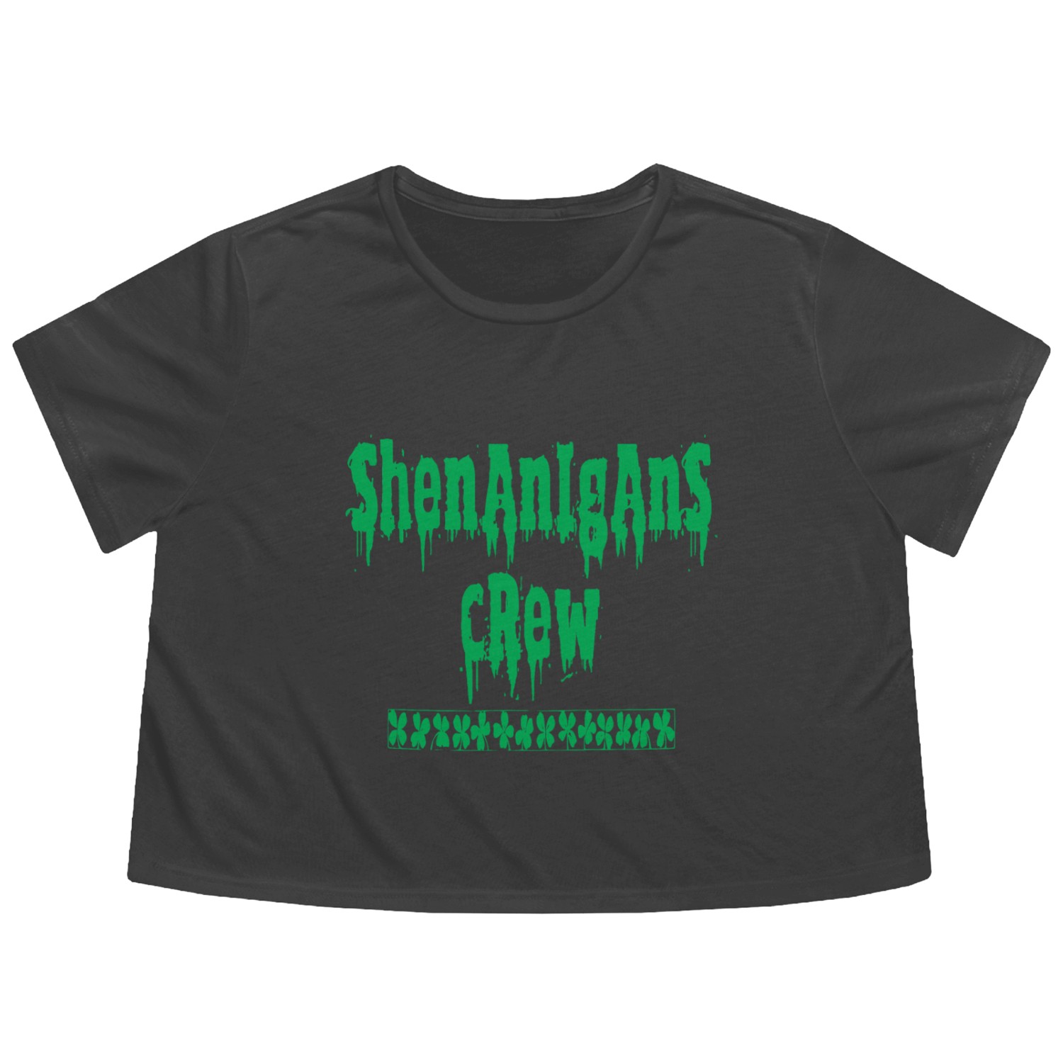 Shenanigans Crew Flowy Cropped Tees
